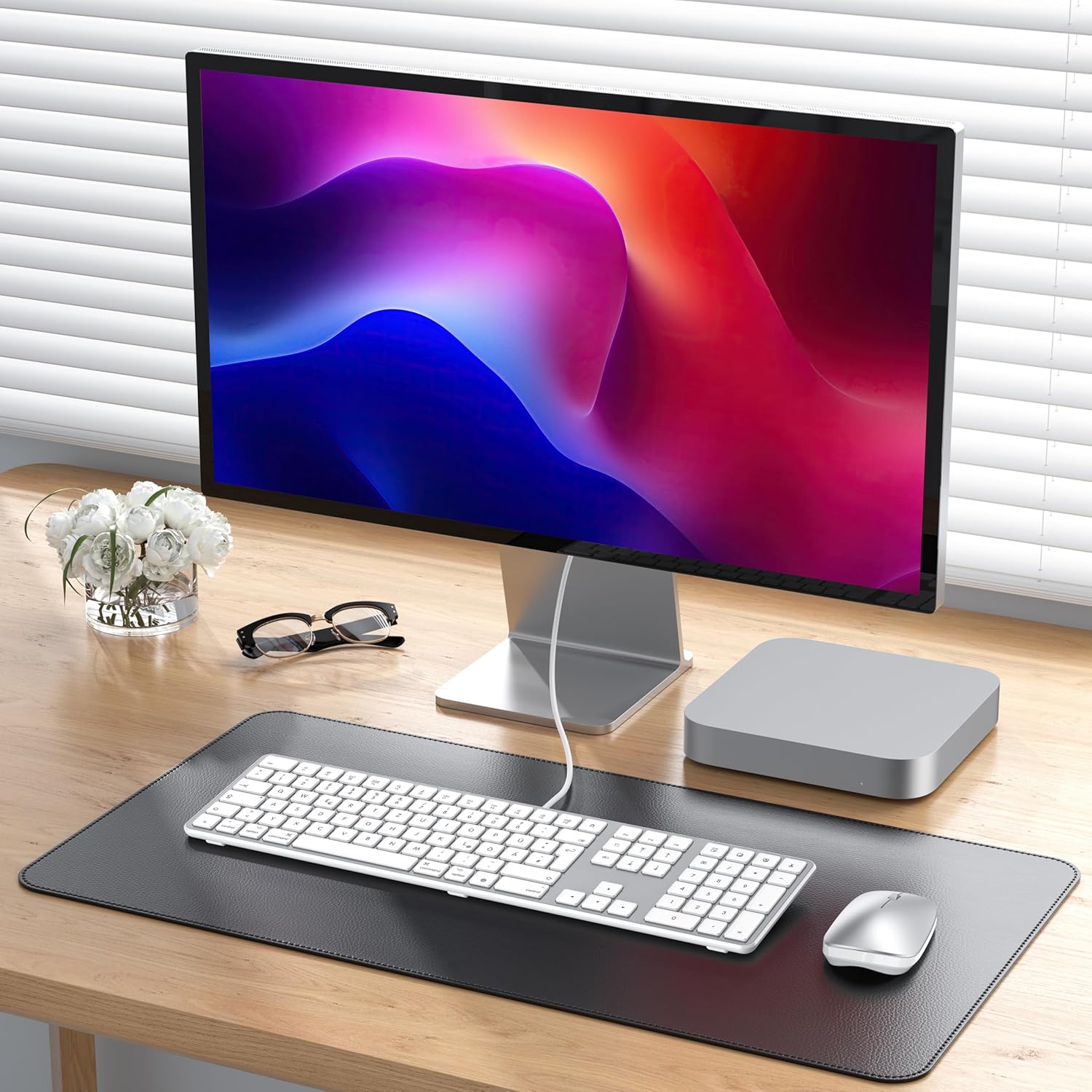 Thumbnail 3 de OMOTON Mac-Kabeltastatur mit Ziffernblock – USB/Type-C Anschluss, leises Tippgefühl, deutsches Layout