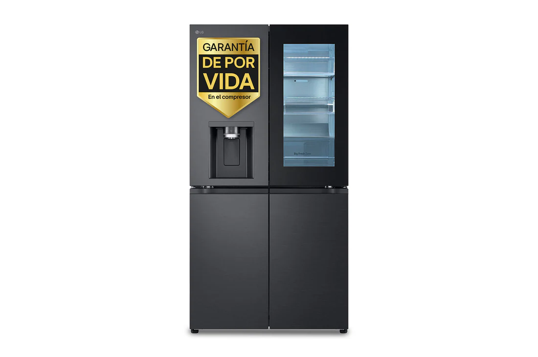 Detalle de LG GMG960EVEE Frigorífico American Combi 638 L, acero negro
