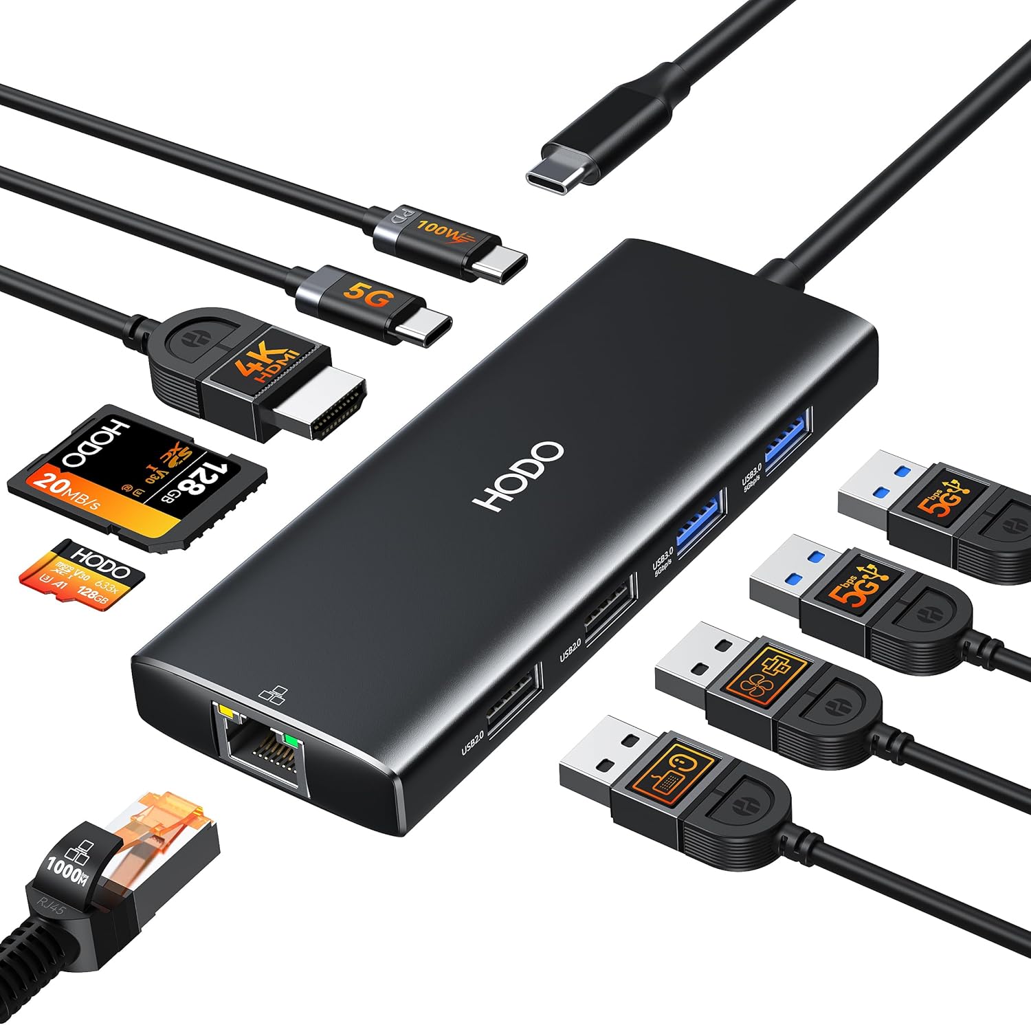 Detalle de HODO USB C Hub 10-in-1