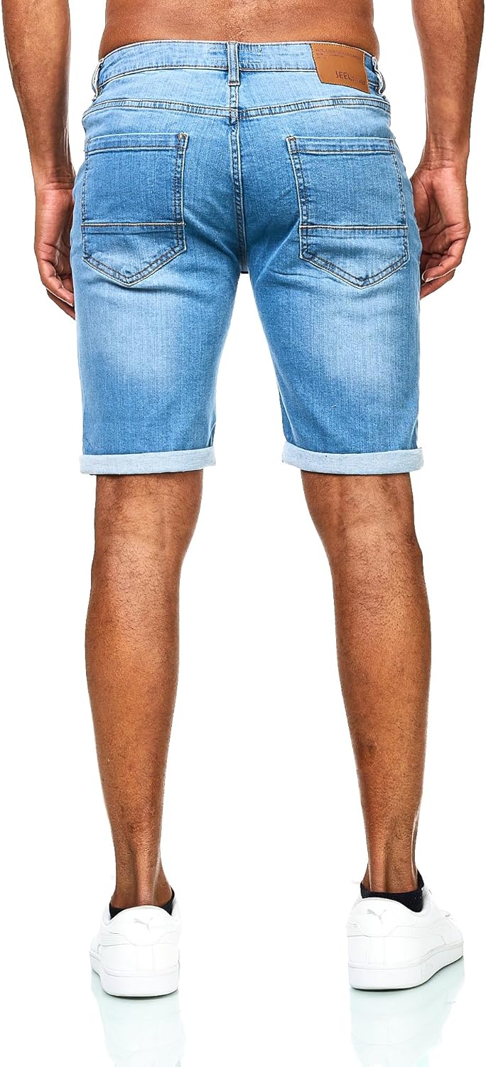 Thumbnail 3 de JEEL Herren Kurze Hosen – Slim-Fit Jeans-Shorts, 5-Pocket-Style, Stretch, Basic Washed