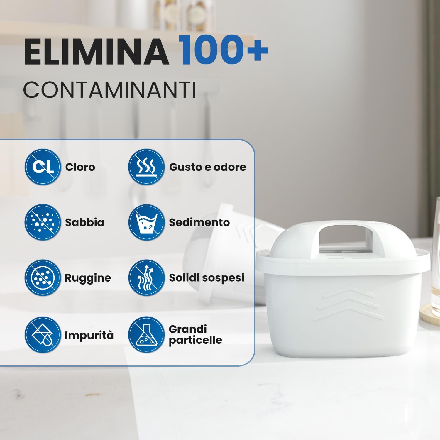 Detalle 2 de EVERSPRING Filtro per bollitore compatibile con Brita Maxtra+/Maxtra Plus e Mavea (6 pezzi)