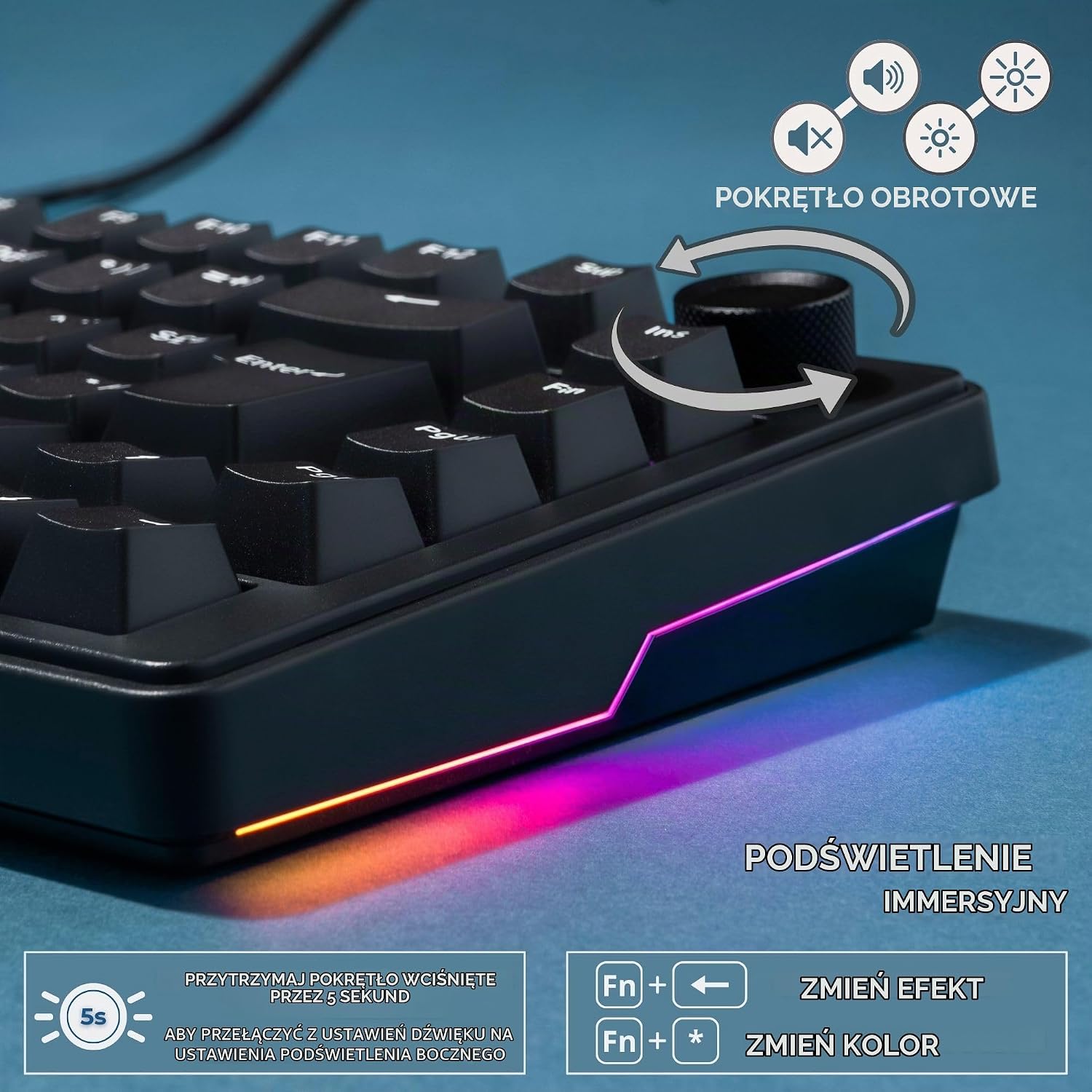 Thumbnail 5 de THE G-LAB KEYZ Elite 300 HE – klawiatura gamingowa 75% Hall Effect, AZERTY FR