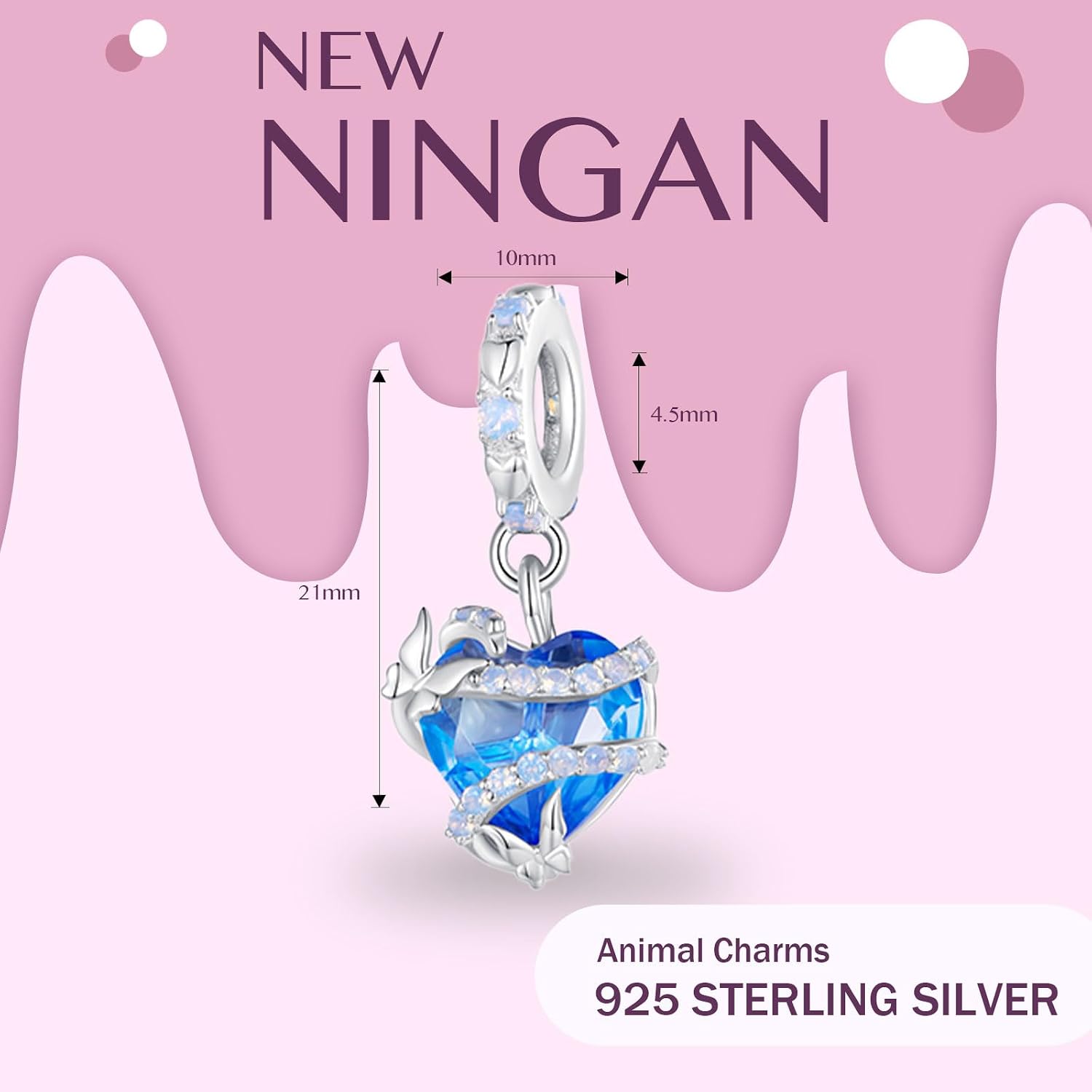 Detalle 2 de NINGAN 925 Sterling Silber Charm 4,8–5 mm