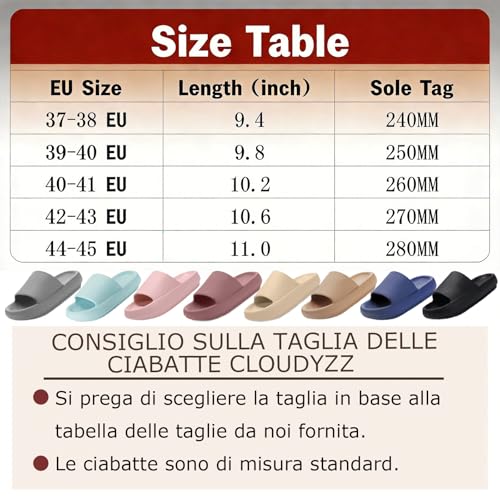 Detalle 2 de Misolin Ciabatte Donna Estive Nuvola – Pantofole antiscivolo per casa, piscina e spiaggia (Nero, EU 44-45)