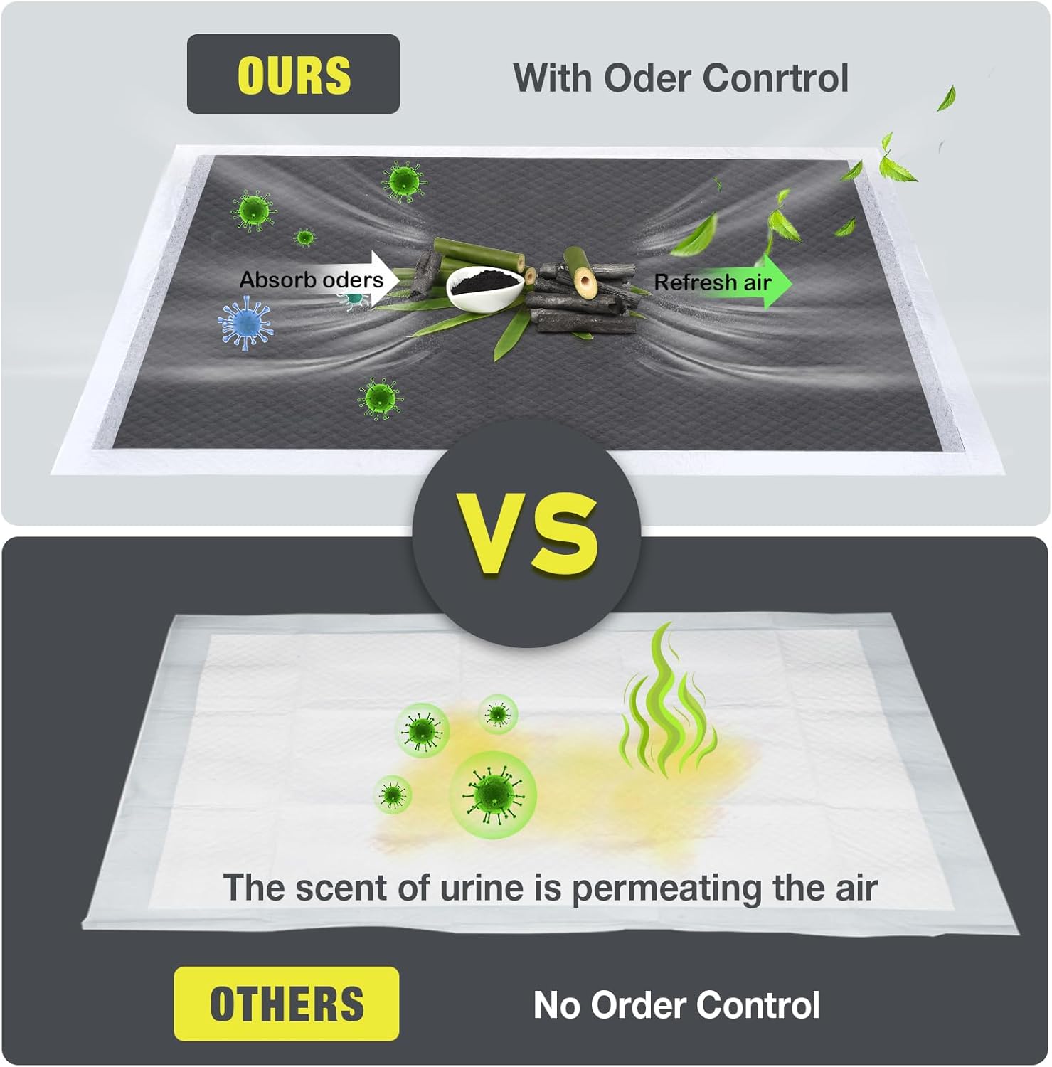 Thumbnail 1 de Flying Paws Trainingsunterlagen Einweg-Welpenunterlagen mit Aktivkohle, 60×60 cm (L, 50 Stück)