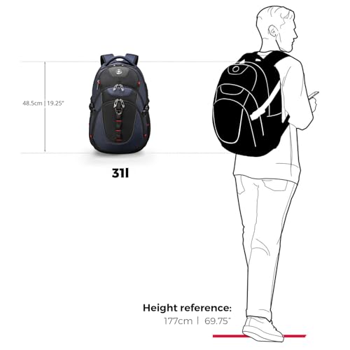 Detalle de Swissdigital Design Laptop Backpack SD803-12 with USB-C Charging and RFID Protection