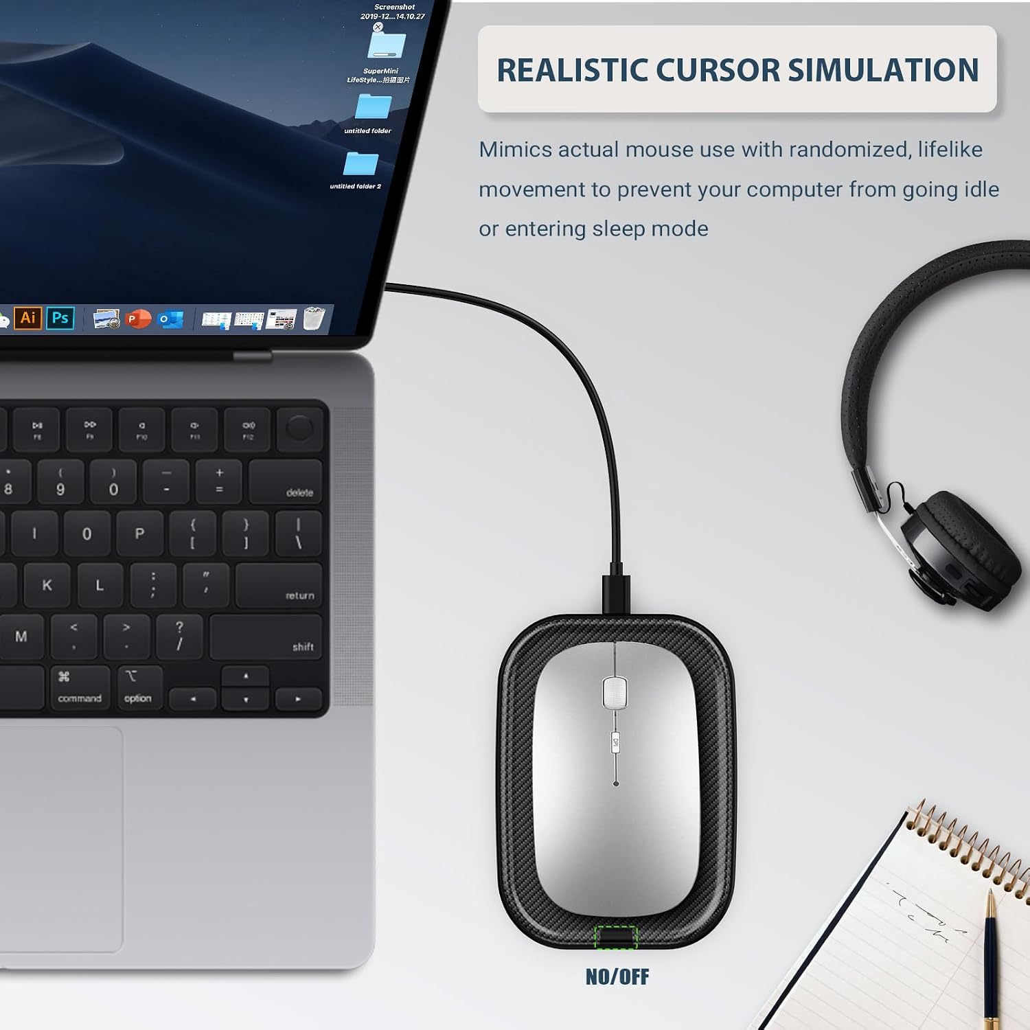 Thumbnail 4 de Yonktoo Mouse Jiggler – Ultra Slim Mouse Mover ⚙