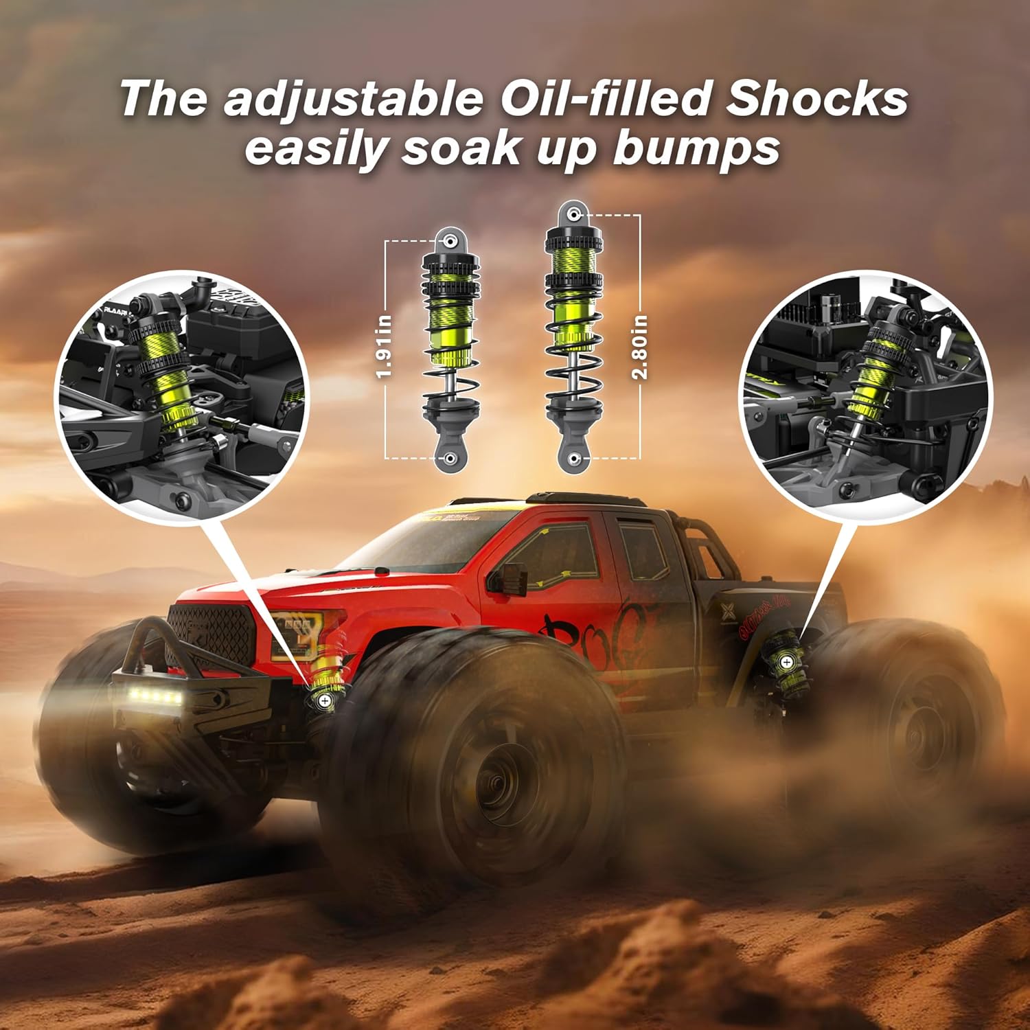 Thumbnail 4 de VIRCAS 1/14 Brushless RC Monster Truck 50+ MPH