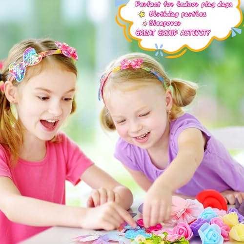 Thumbnail 2 de GSrenyu 12 Headband Making Kit for Girls – Creative DIY Craft Gift for 4–9 Year Olds