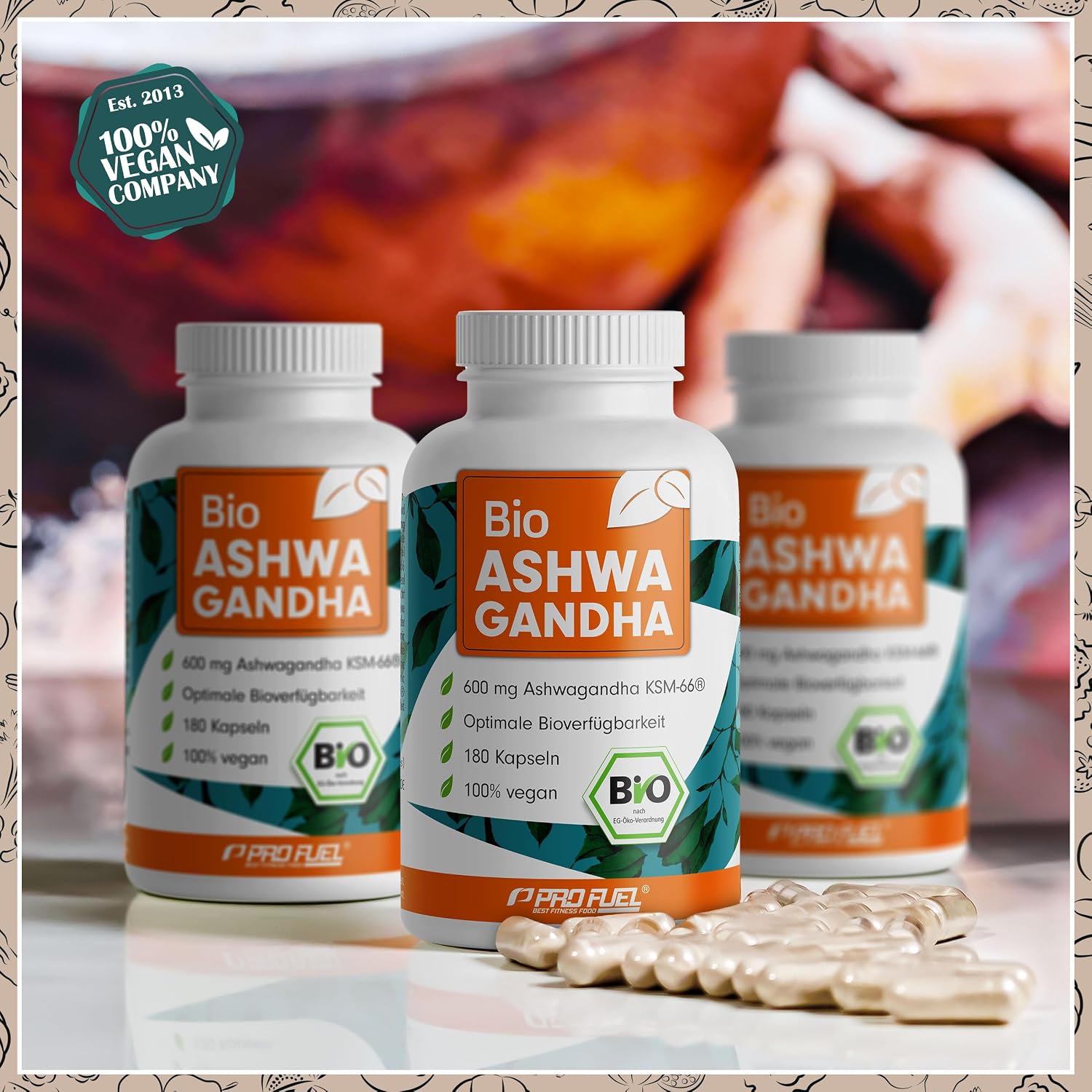 Detalle 2 de BIO Ashwagandha Kapseln 180x 600 mg