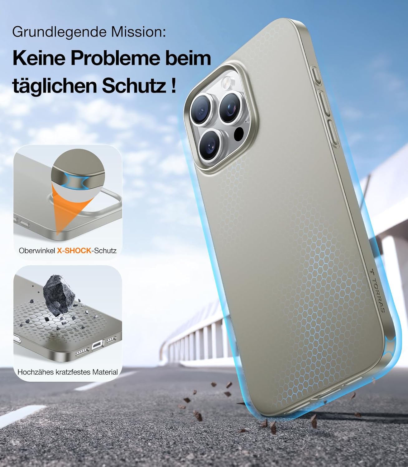 Thumbnail 5 de TORRAS Ultra Dünn für iPhone 16 Pro Max Hülle mit MagSafe | Nr. 1 Magnetkraft, Grau