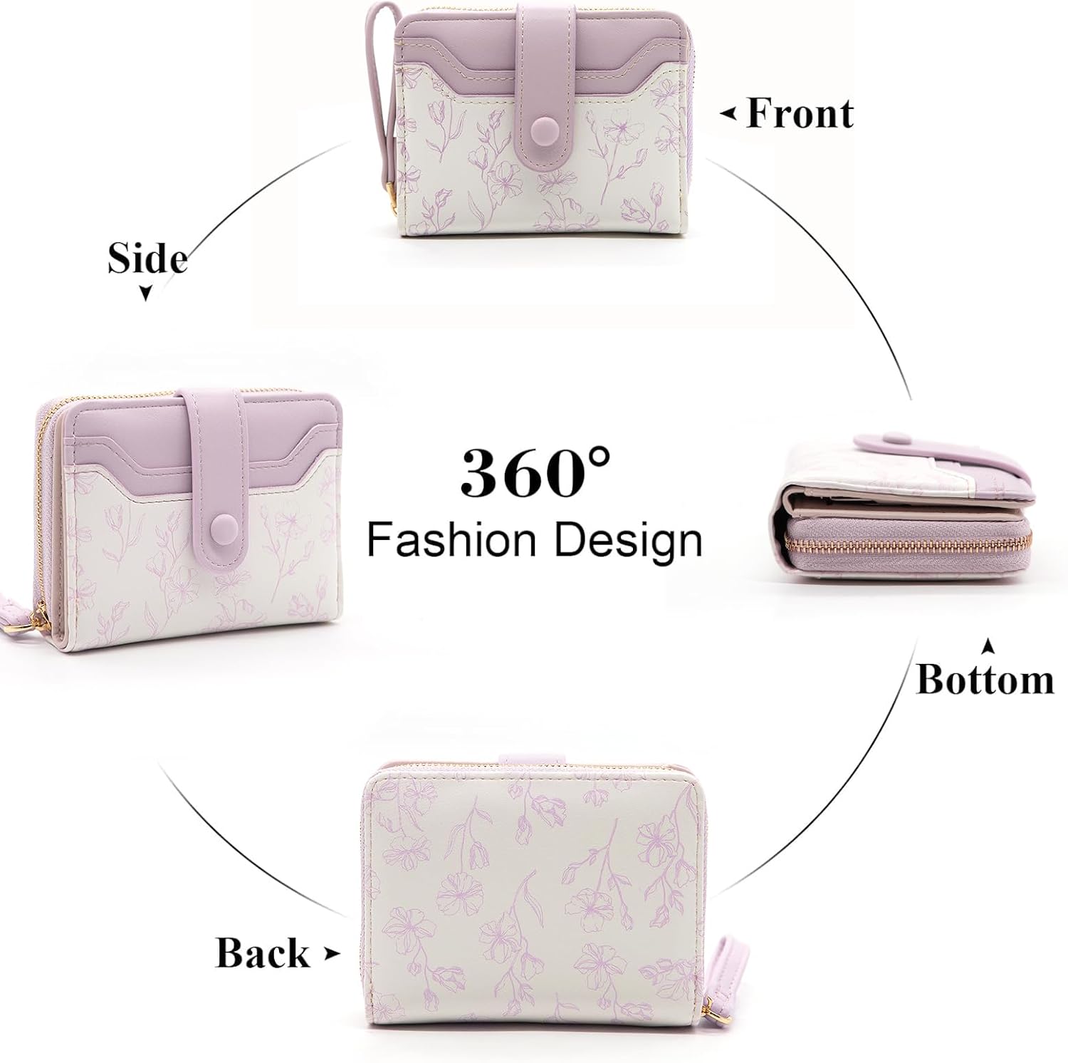 Thumbnail 4 de YAMEIZE floral leather wallet 11.5 cm