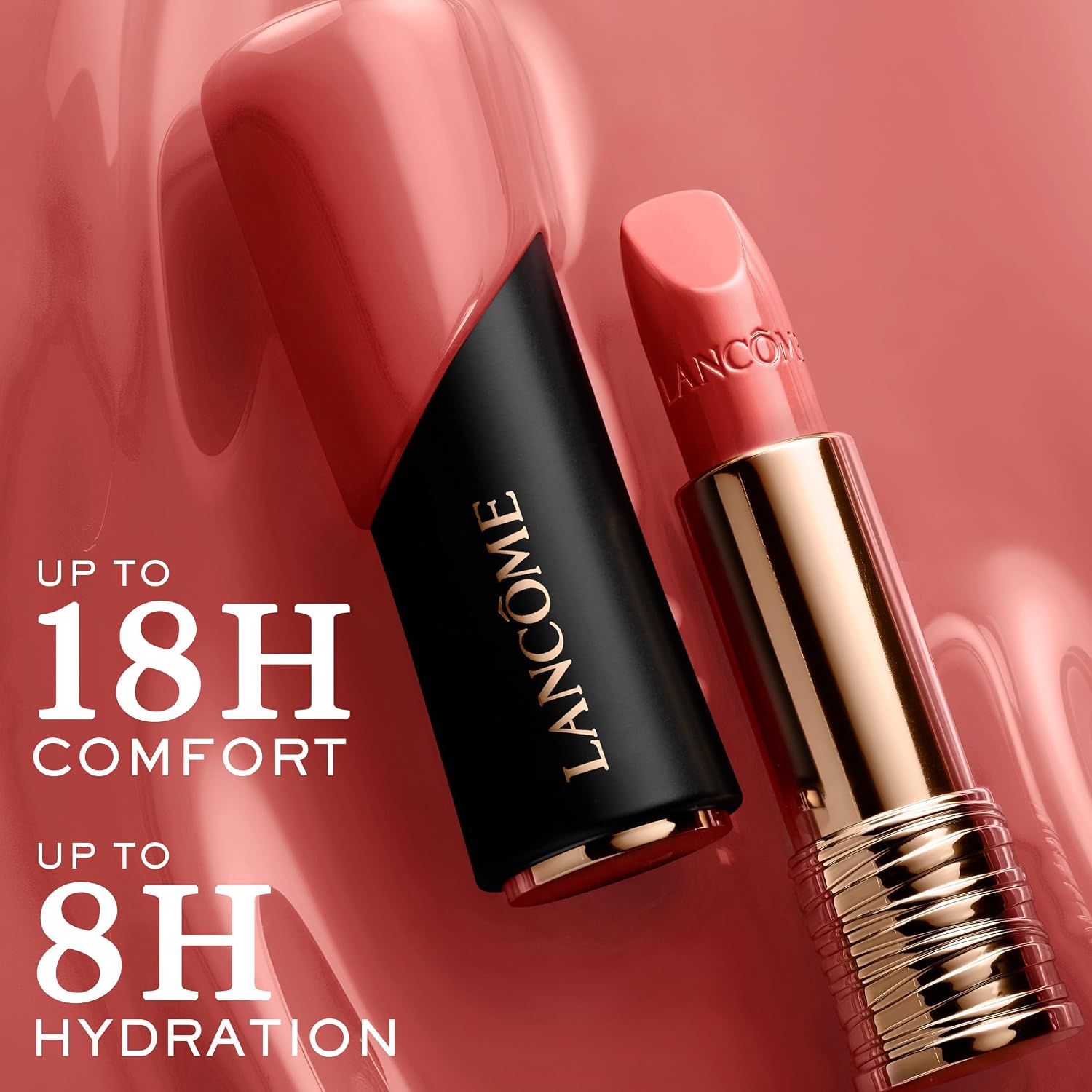 Detalle de Lancôme 3348901523820 L'Absolu Rouge Hydrating Cream Lipstick, Luminous Finish
