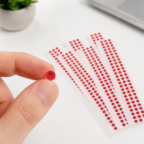 Detalle de WESIEVYA 400 Pcs Blocked Vinyl Webcam Covers – Ultra-Thin 1 cm Removable Privacy Stickers