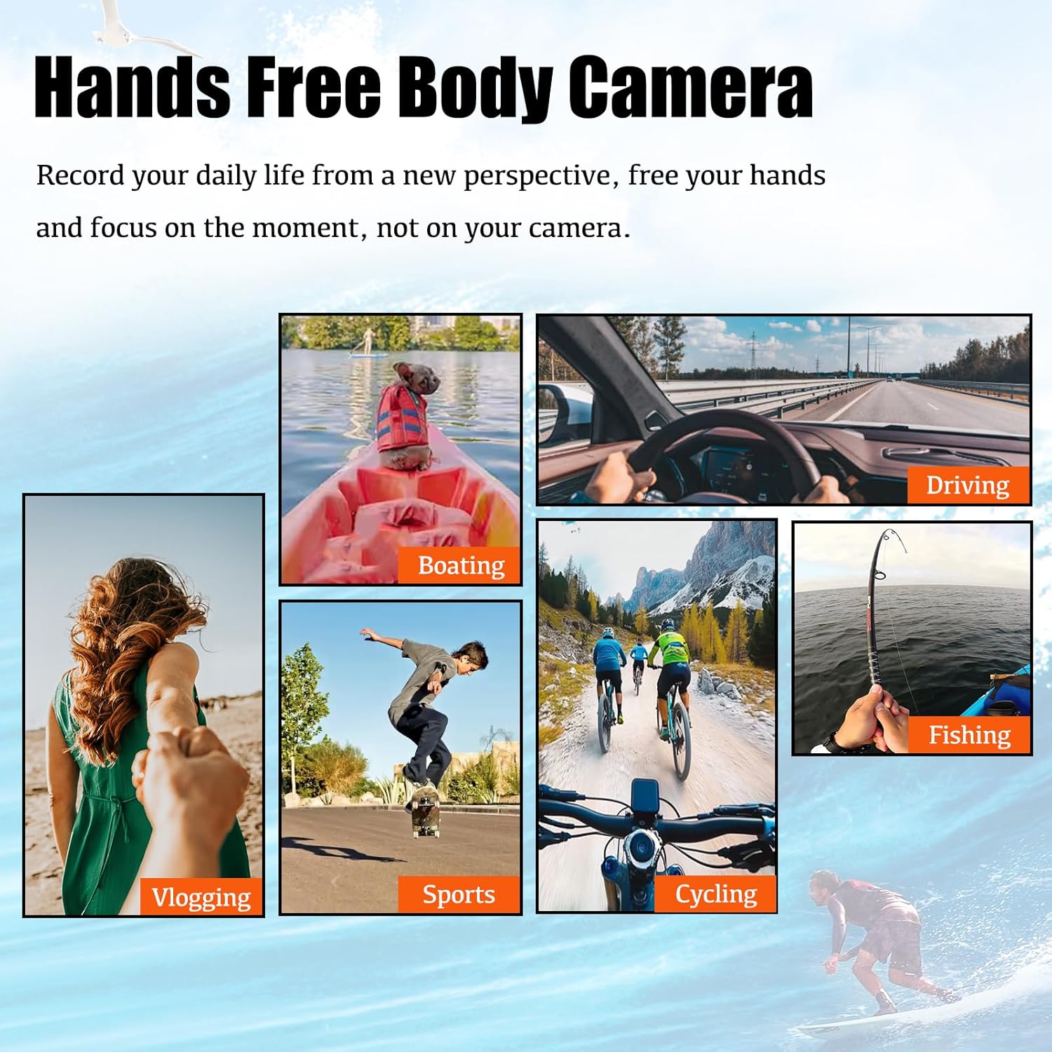 Detalle 2 de ABSAMAYS 1080P Mini Thumb Action Camera – wearable POV camera for cycling, biking, work & travel
