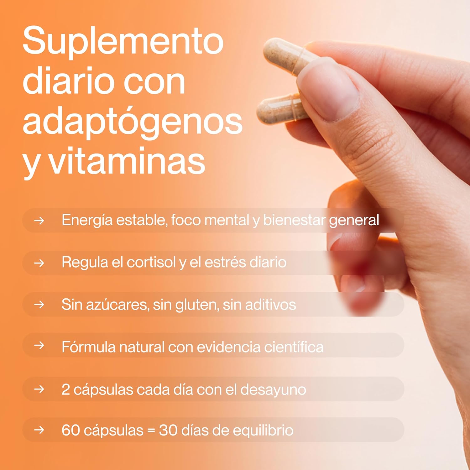 Detalle de Superlativa Daily Electra Ashwagandha Sensoril 60 cápsulas