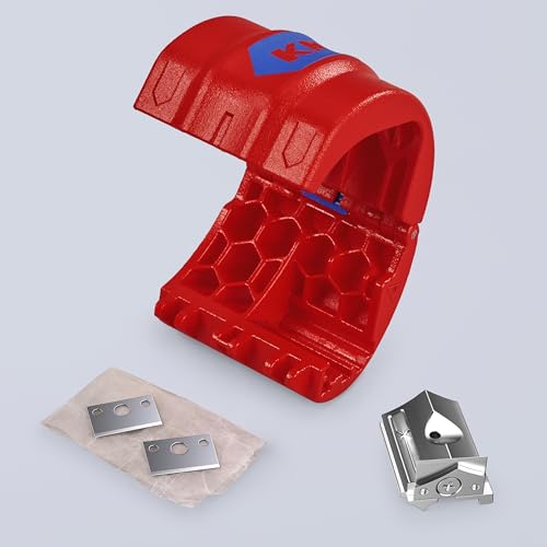 Detalle de KNIPEX BiX Schneider 90 22 10 BK – Präzises Schneiden von Kunststoffrohren und Dichthülsen