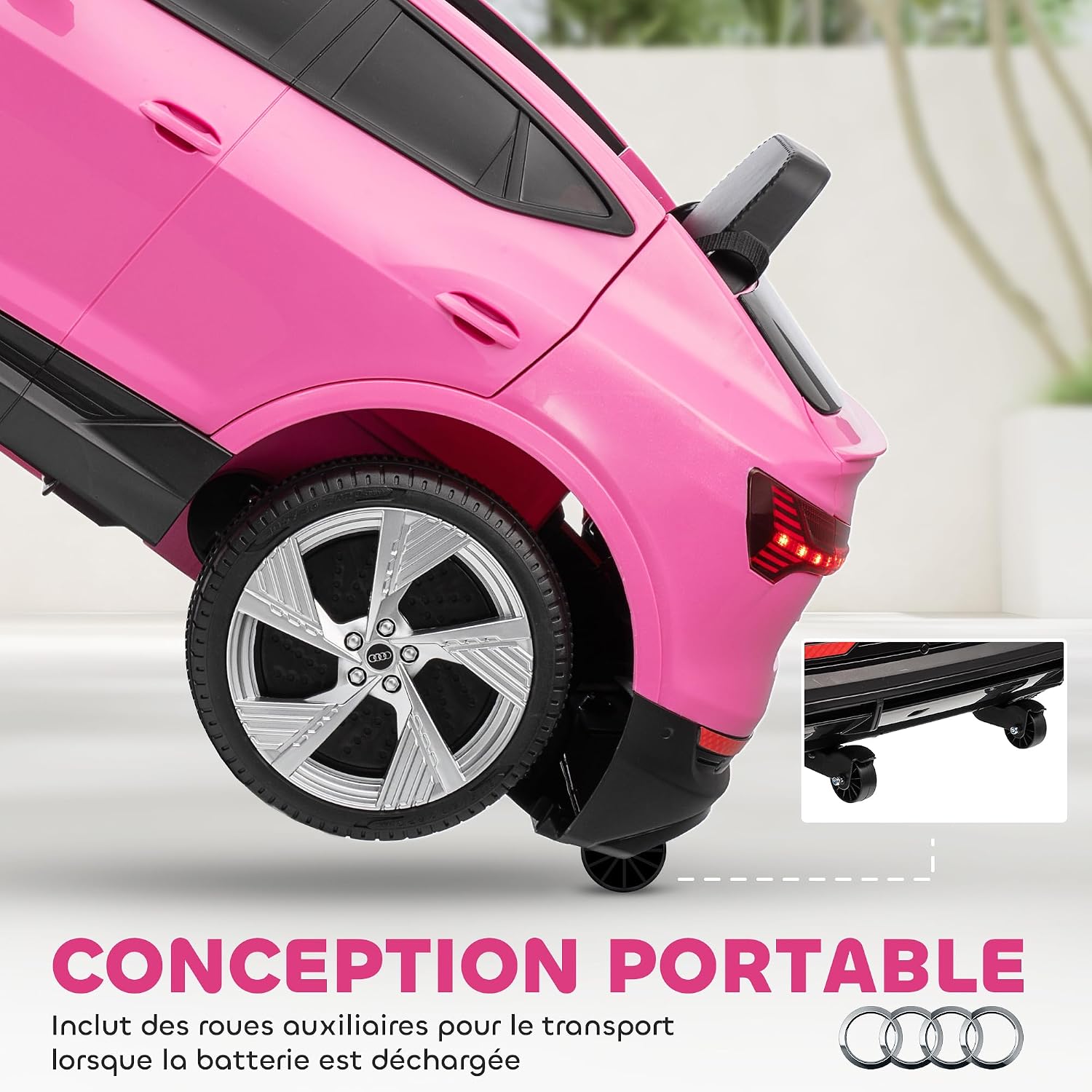 Thumbnail 4 de HOMCOM Voiture électrique Enfants sous Licence Audi e-tron Sportback – 12V, télécommande et Éclairage LED