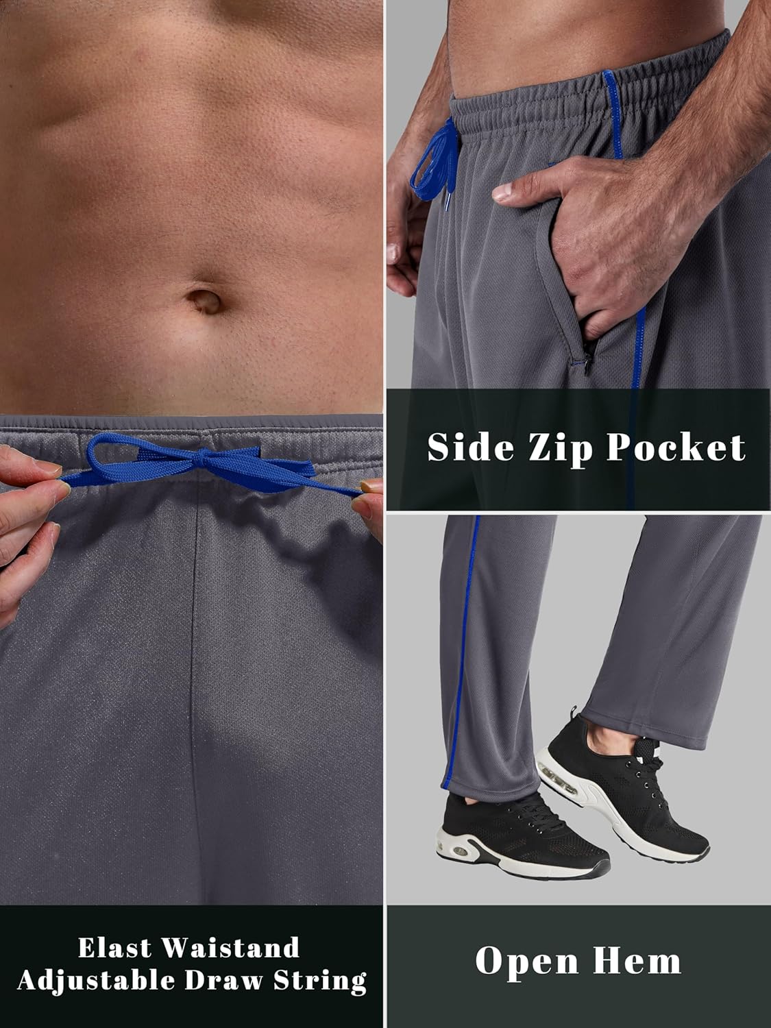 Thumbnail 3 de MAGCOMSEN Mens Tracksuit Bottoms Open Hem Lightweight Quick Dry Joggers