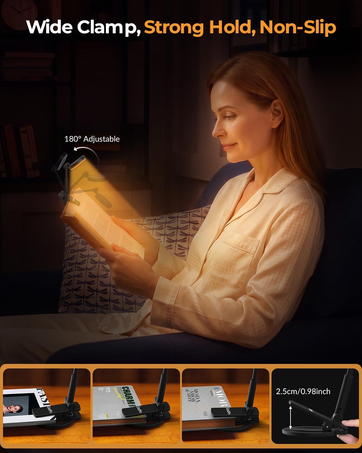 Detalle 2 de Clip-On Book Light with 18 LEDs