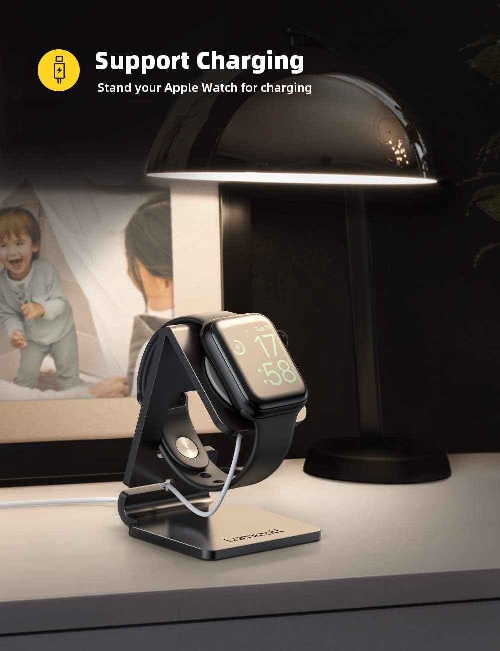 Detalle 2 de Lamicall Stand for Apple Watch 49mm docking stand