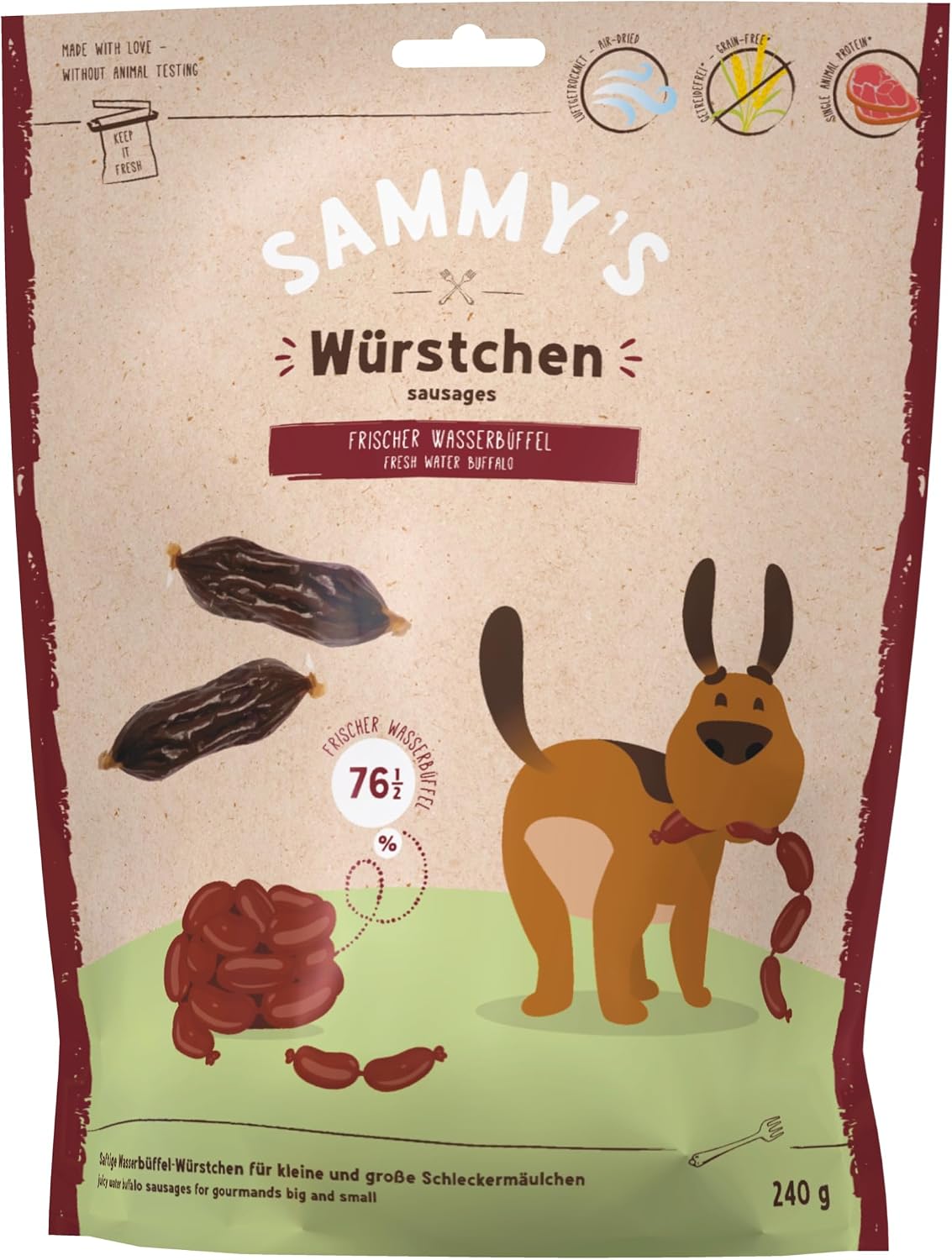 Detalle 2 de Sammy's Würstchen 6 x 240 g Hundesnack