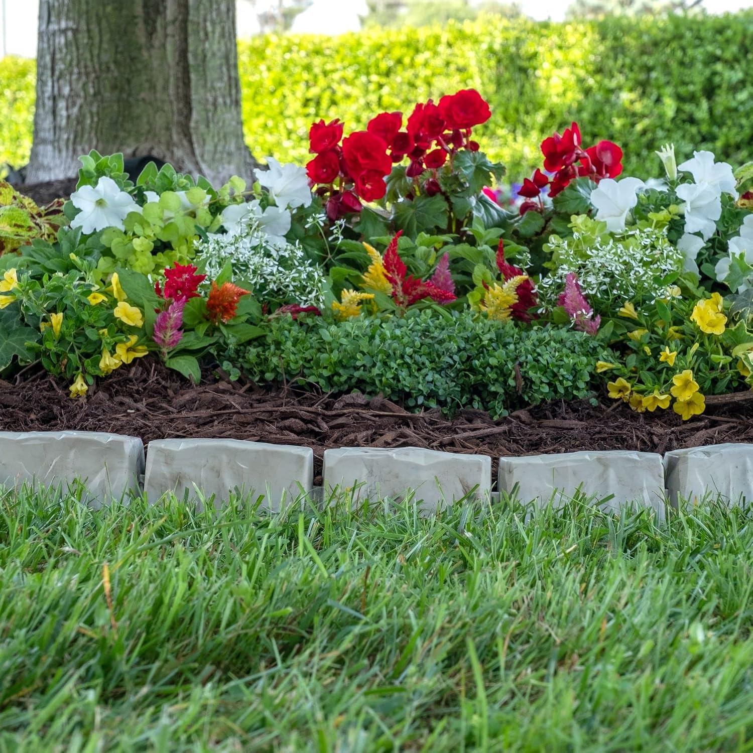 Thumbnail 6 de EasyFlex No-Dig – plastikowe obrzeże ogrodowe, brązowe, wygląd kamienia, 6,9 cm