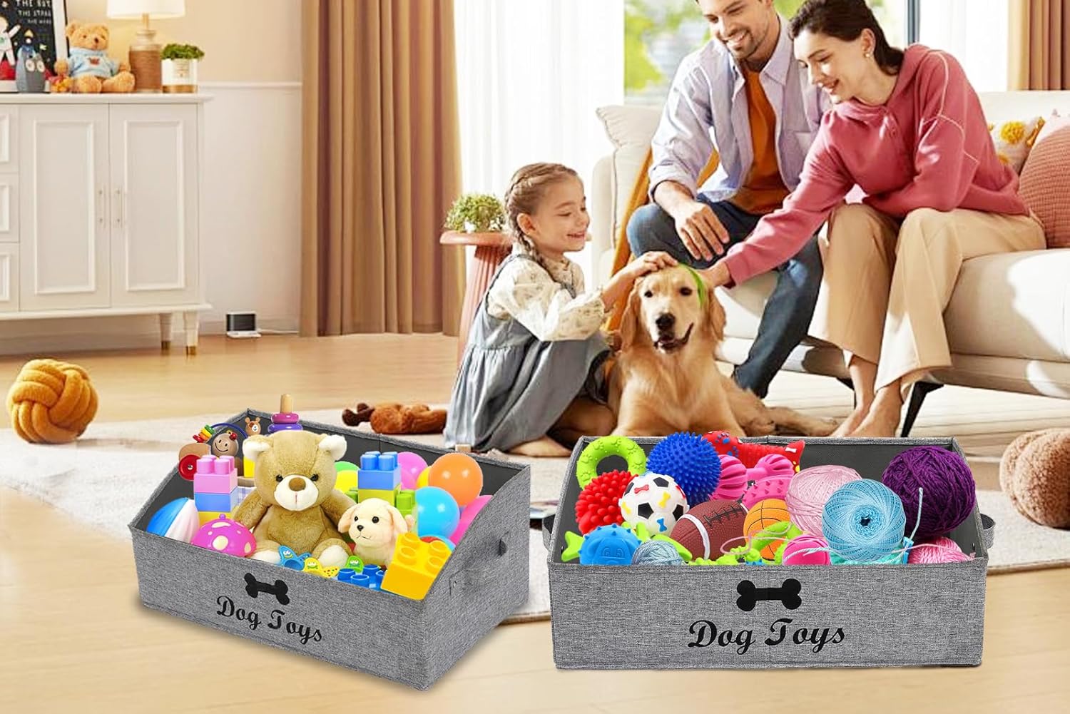 Thumbnail 5 de Geyecete Large Dog Toy Bin 2-Pack