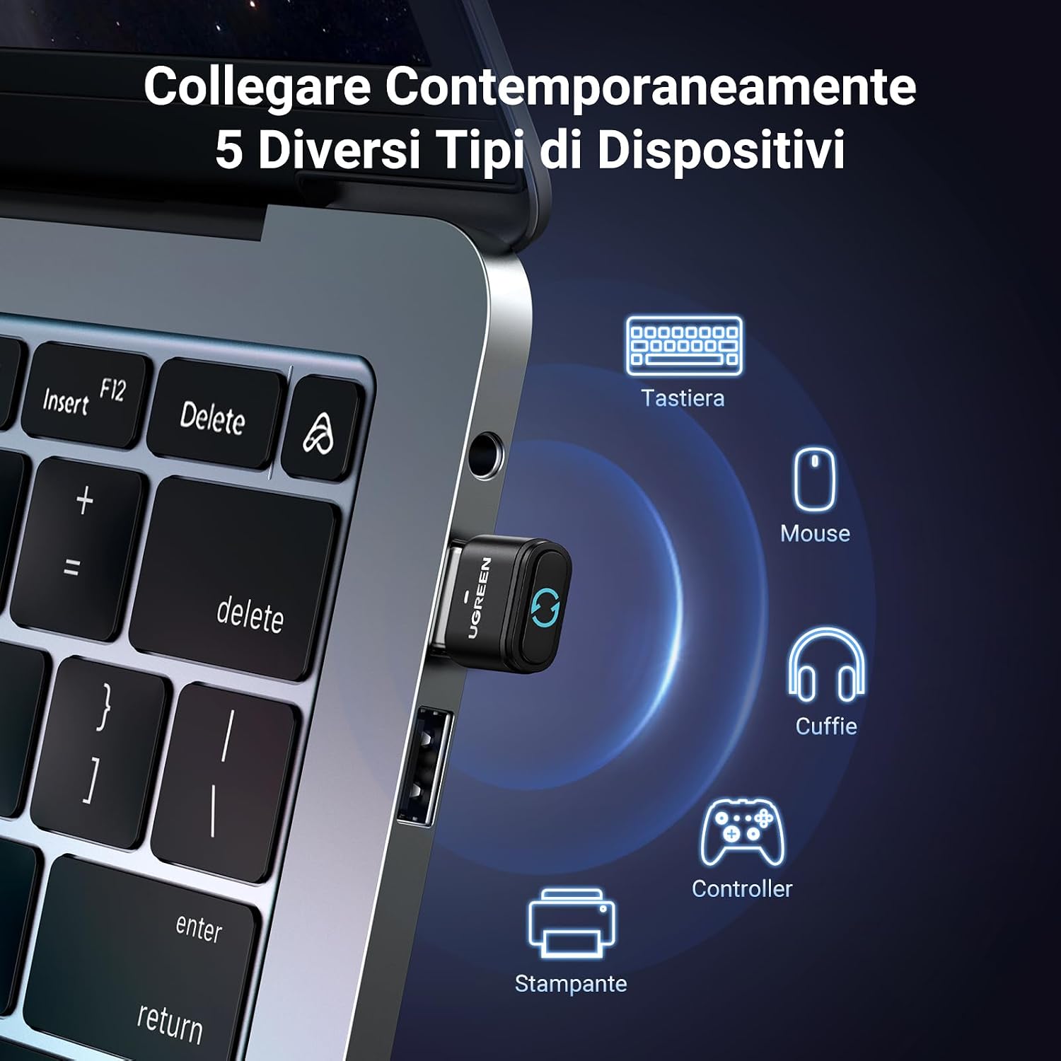 Thumbnail 6 de UGREEN Adattatore Bluetooth 5.3 con Mouse Jiggle