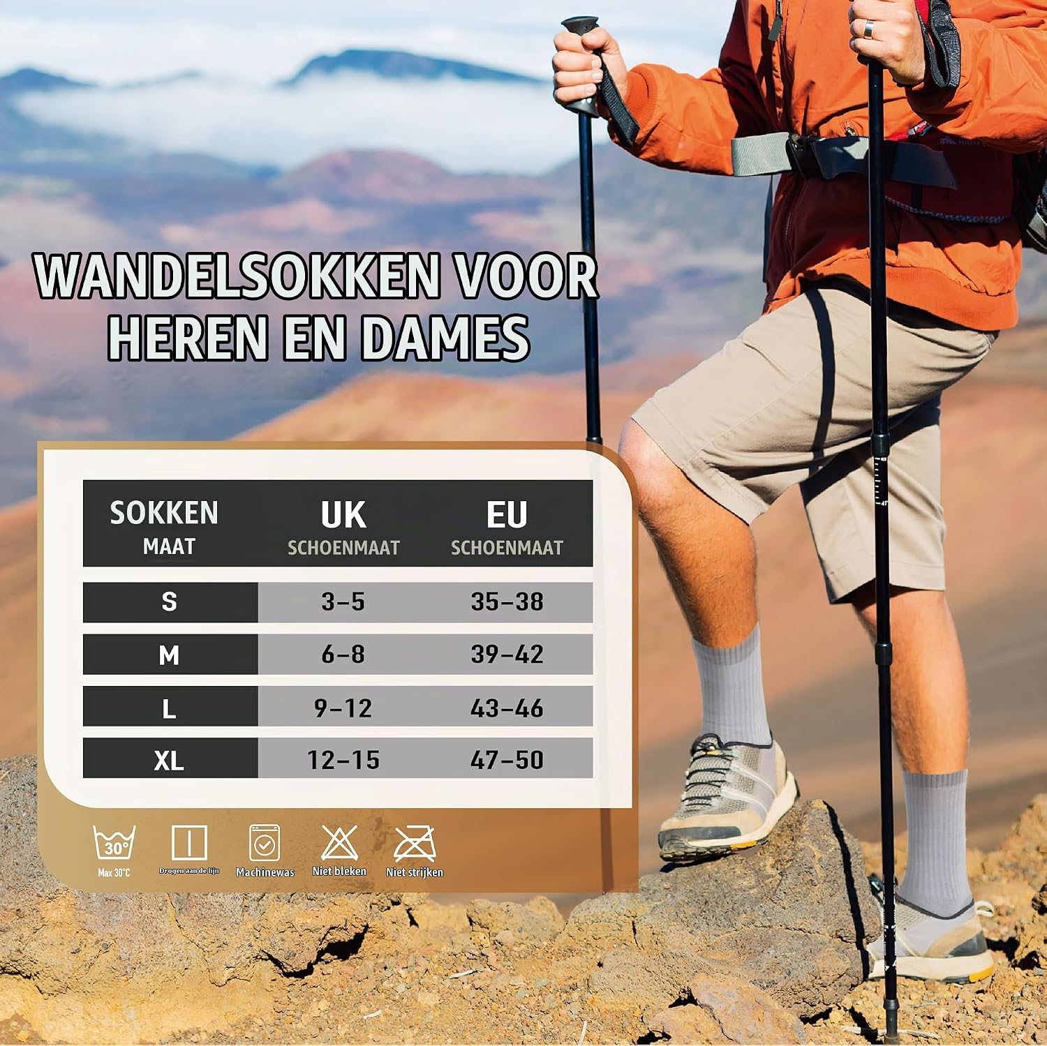 Thumbnail 6 de Niorasen merinosokken voor winter, trekking en sport, dikkere thermosokken