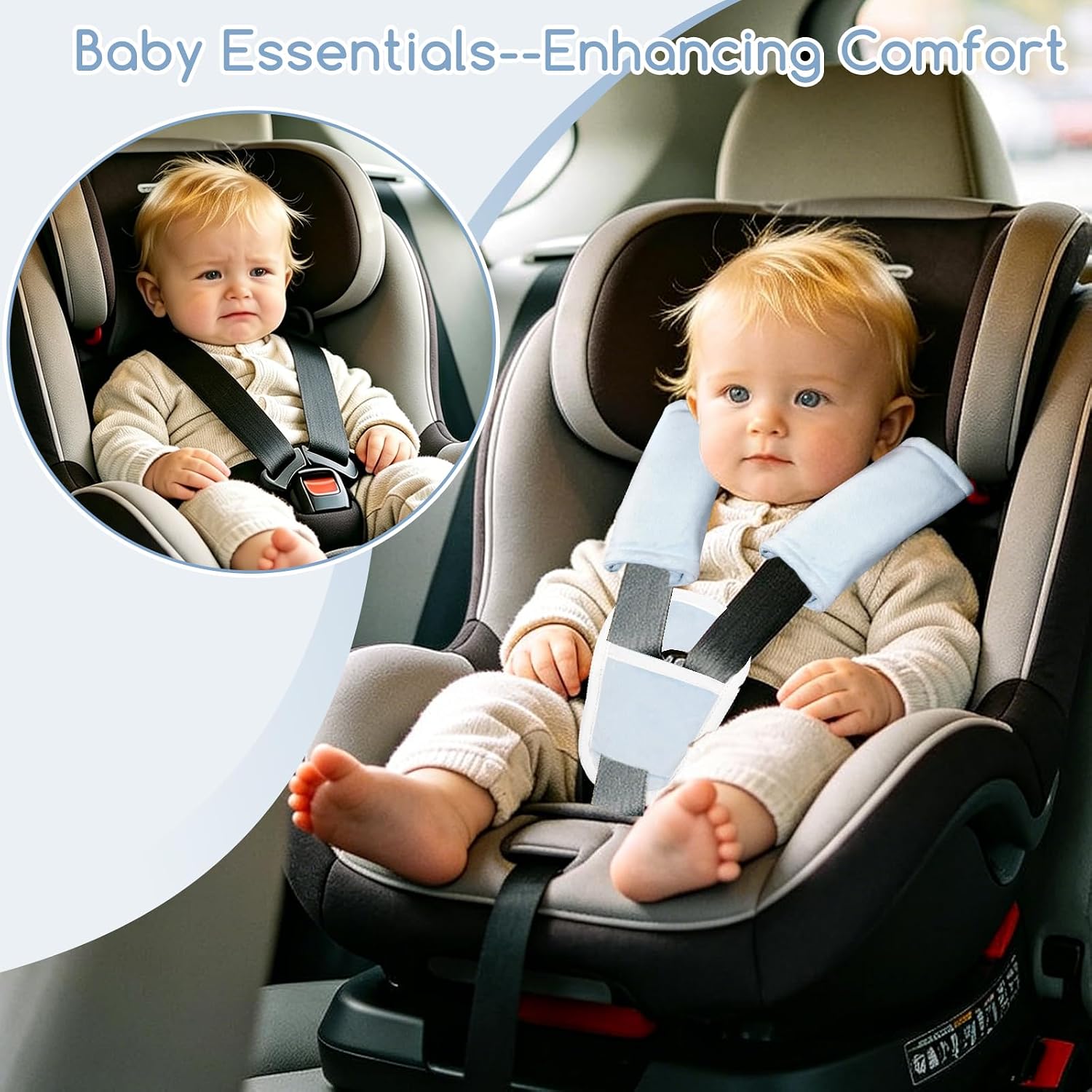 Detalle de Hooyax Baby Car Seat Strap Pads, 3-Piece Set