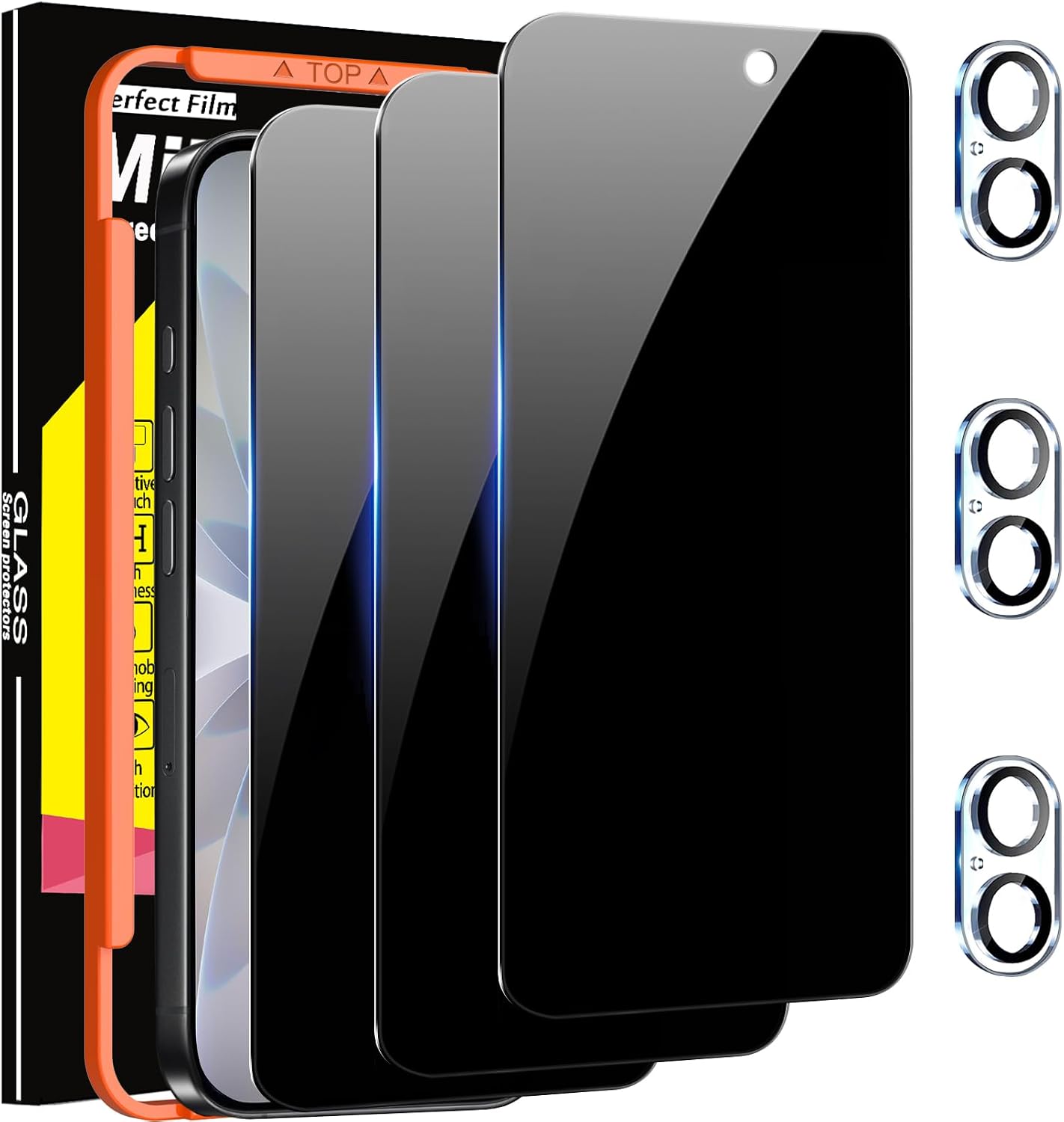 Detalle de Milomdoi Privacy Screen Protector for iPhone 17