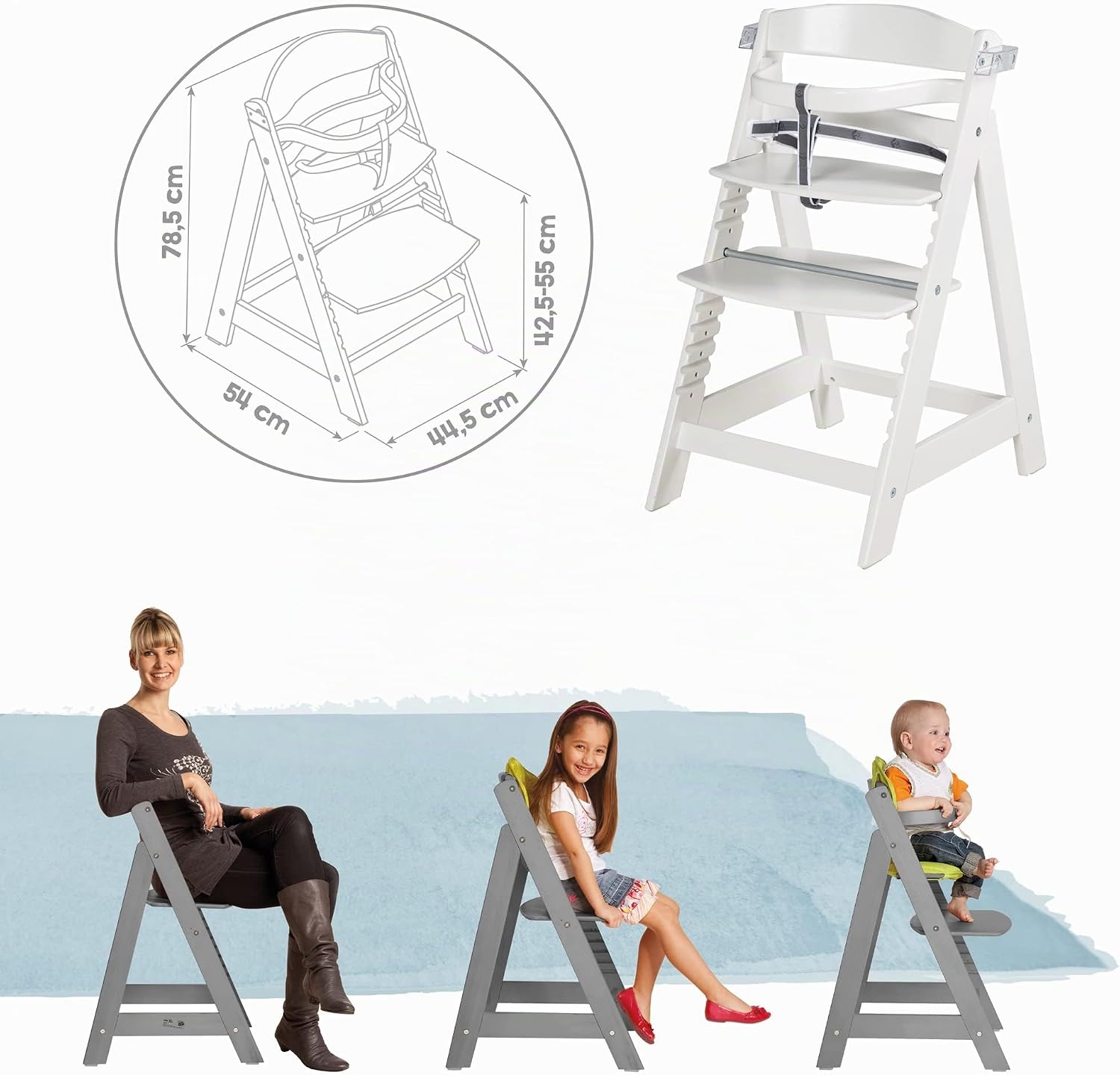 Thumbnail 4 de roba Sit Up Click and Fun houten kinderstoel met afneembaar eetblad