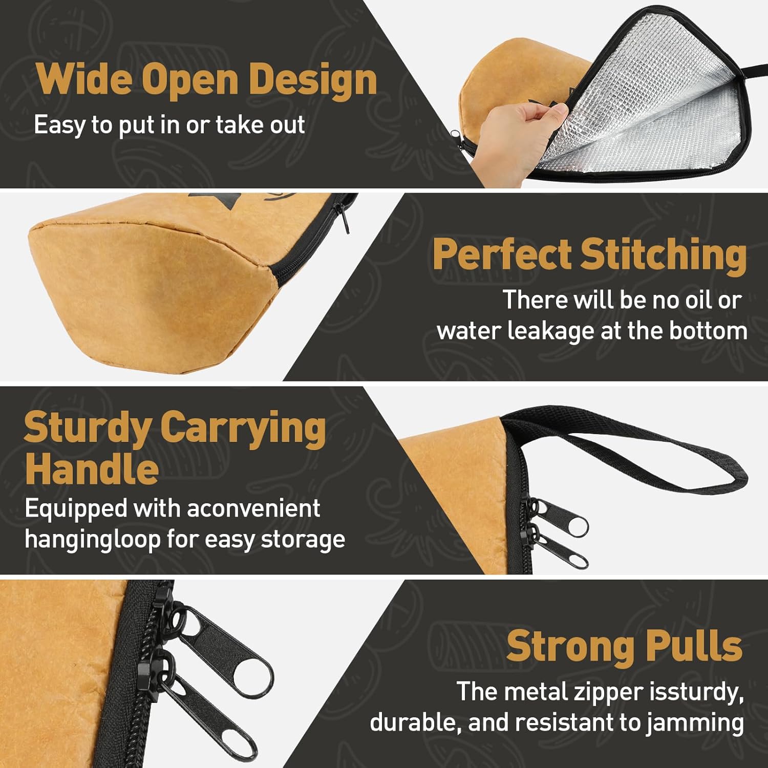 Thumbnail 4 de Cosyall BBQ Blanket for Resting Meat (15 in) – insulated smoker meat resting bag with wide mouth