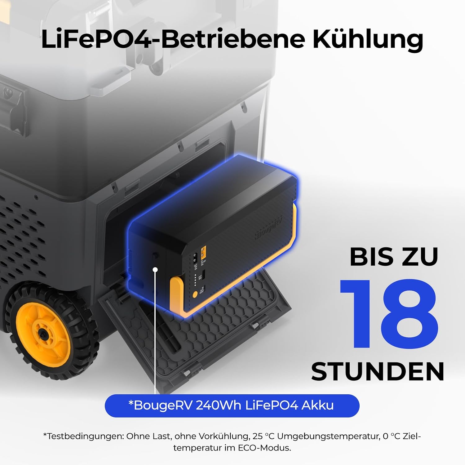 Thumbnail 2 de BougeRV CRD2 V2.0 49L Kompressor Kühlschrank mit Akku 240Wh – Dualzone, App-Steuerung und Offroad‑Design