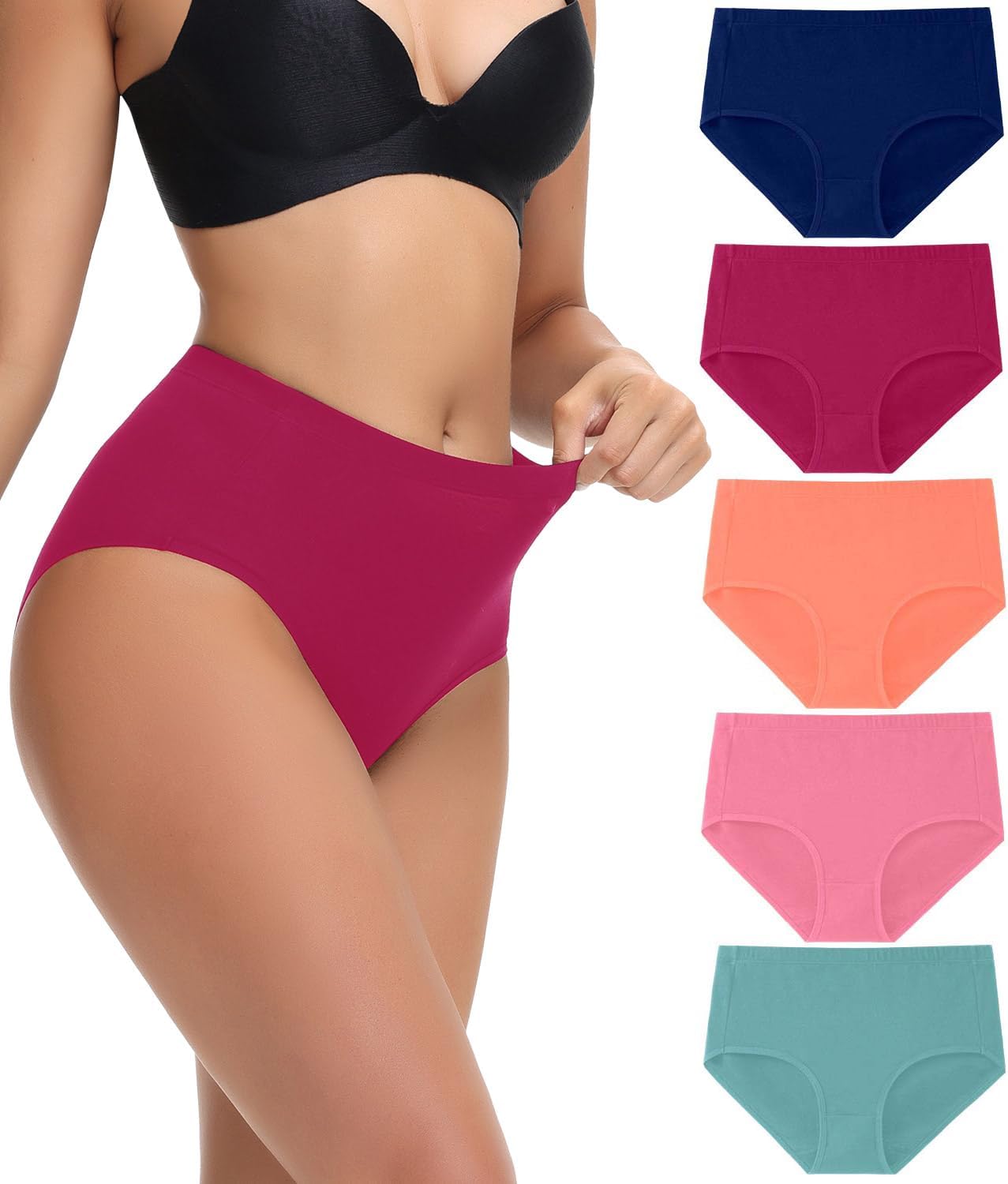 Thumbnail 6 de wirarpa Culotte Femme Coton Taille Haute