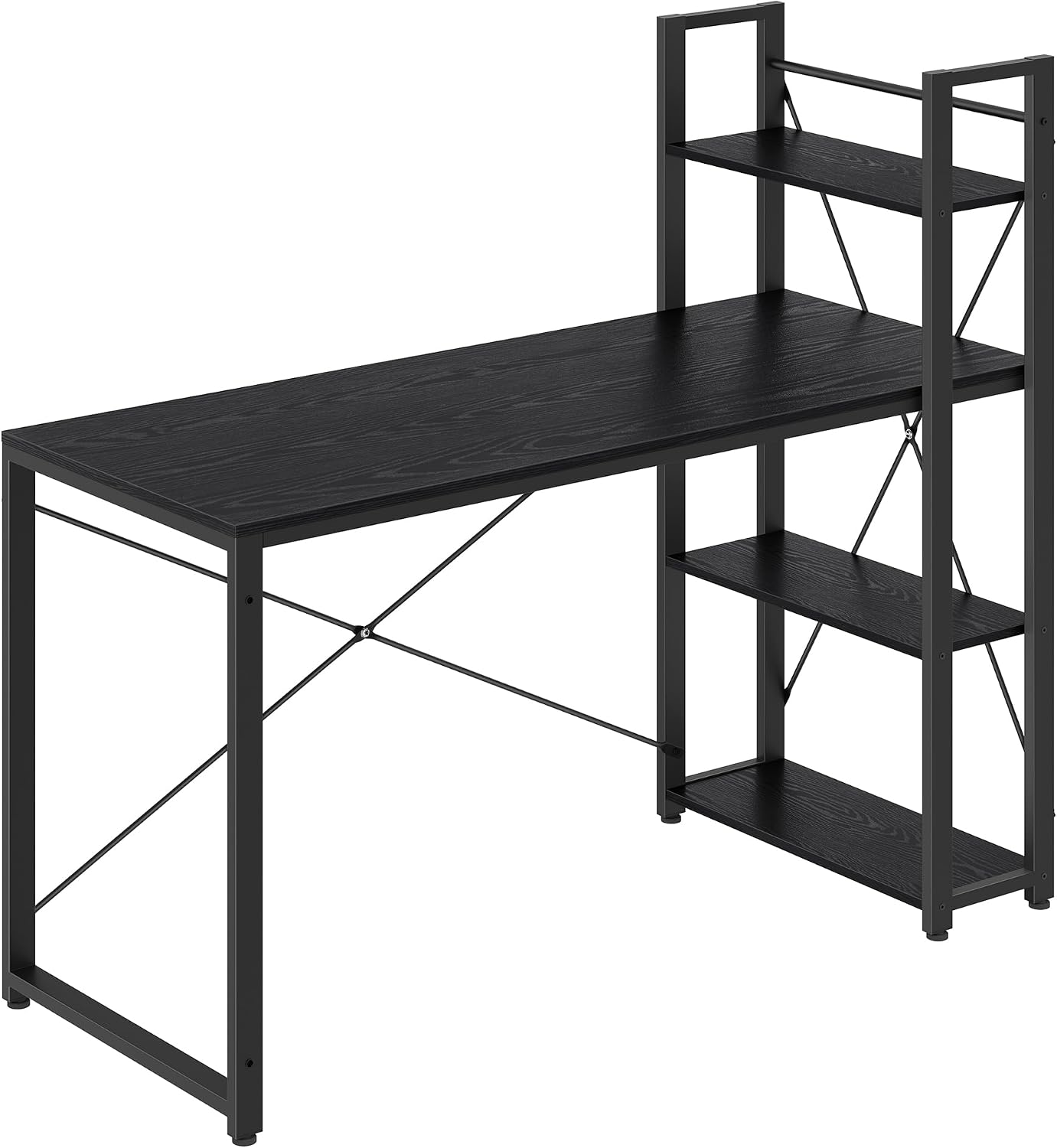 Detalle de VASAGLE BARNET LWD048W44 – biurko komputerowe z regałem, blat 120 × 60 cm