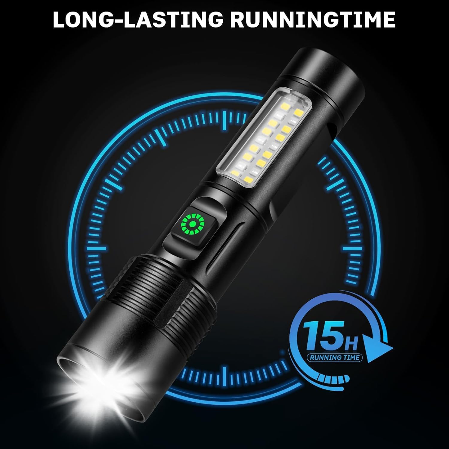 Detalle de Kmivo Rechargeable Flashlight 2-Pack