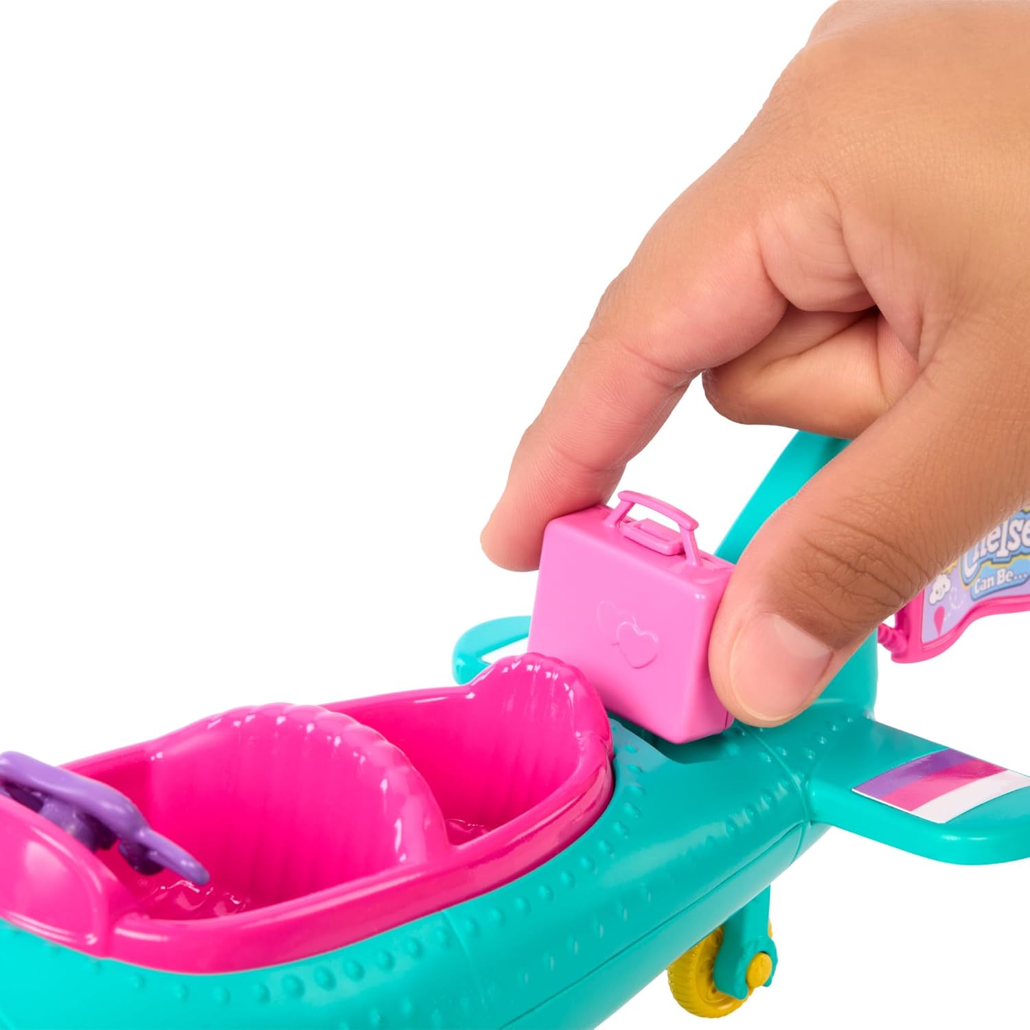 Thumbnail 4 de Barbie Chelsea Can Be Doll & Plane Playset – 2-Seater Aircraft with Spinning Daisy Propellor and 7 Accessories (HTK38)