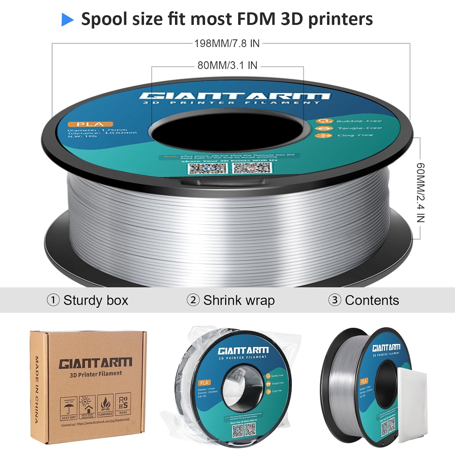 Thumbnail 4 de GIANTARM Silk PLA Filament 1.75mm