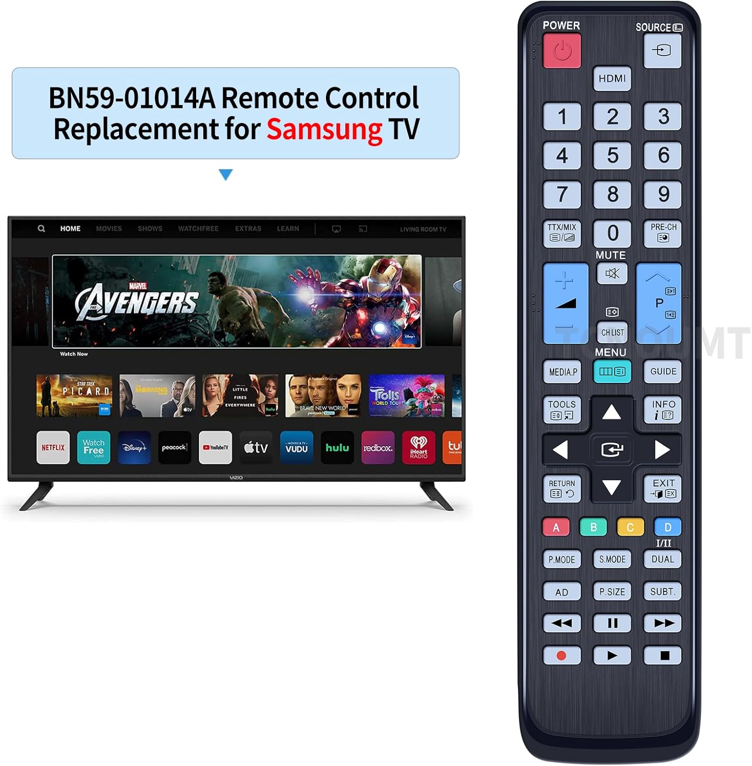 Detalle 2 de TCNOUMT BN59-01014A Remote Control Replacement for Samsung TVs