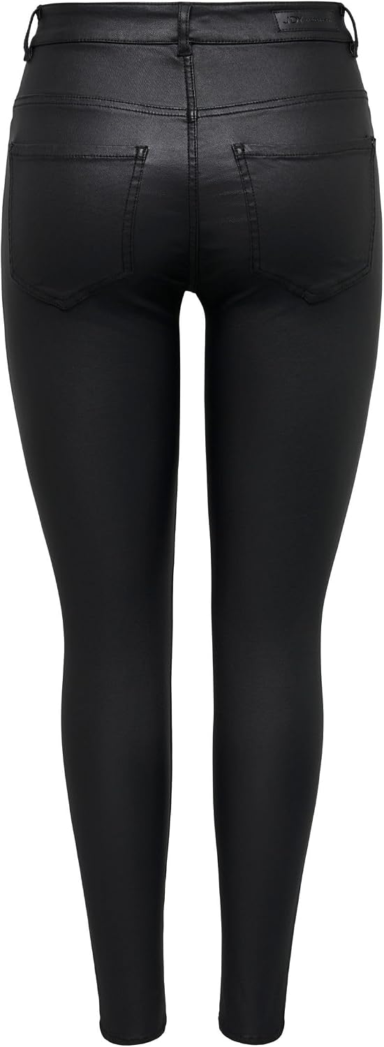 Detalle 2 de JDY JDYNEWTHUNDER skinnybroek met middelhoge taille en knoopsluiting