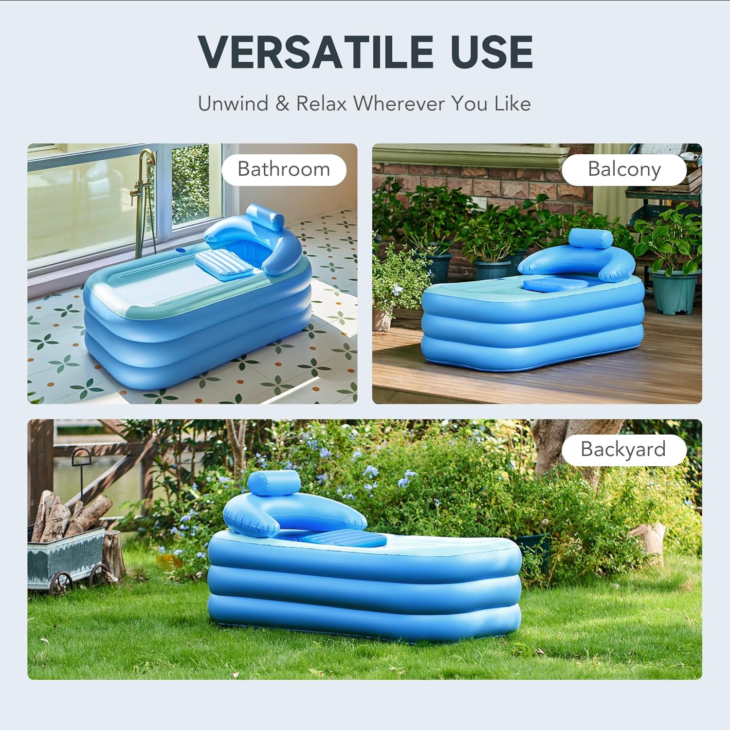 Thumbnail 5 de CO-Z Inflatable Portable Bath Tub 1m