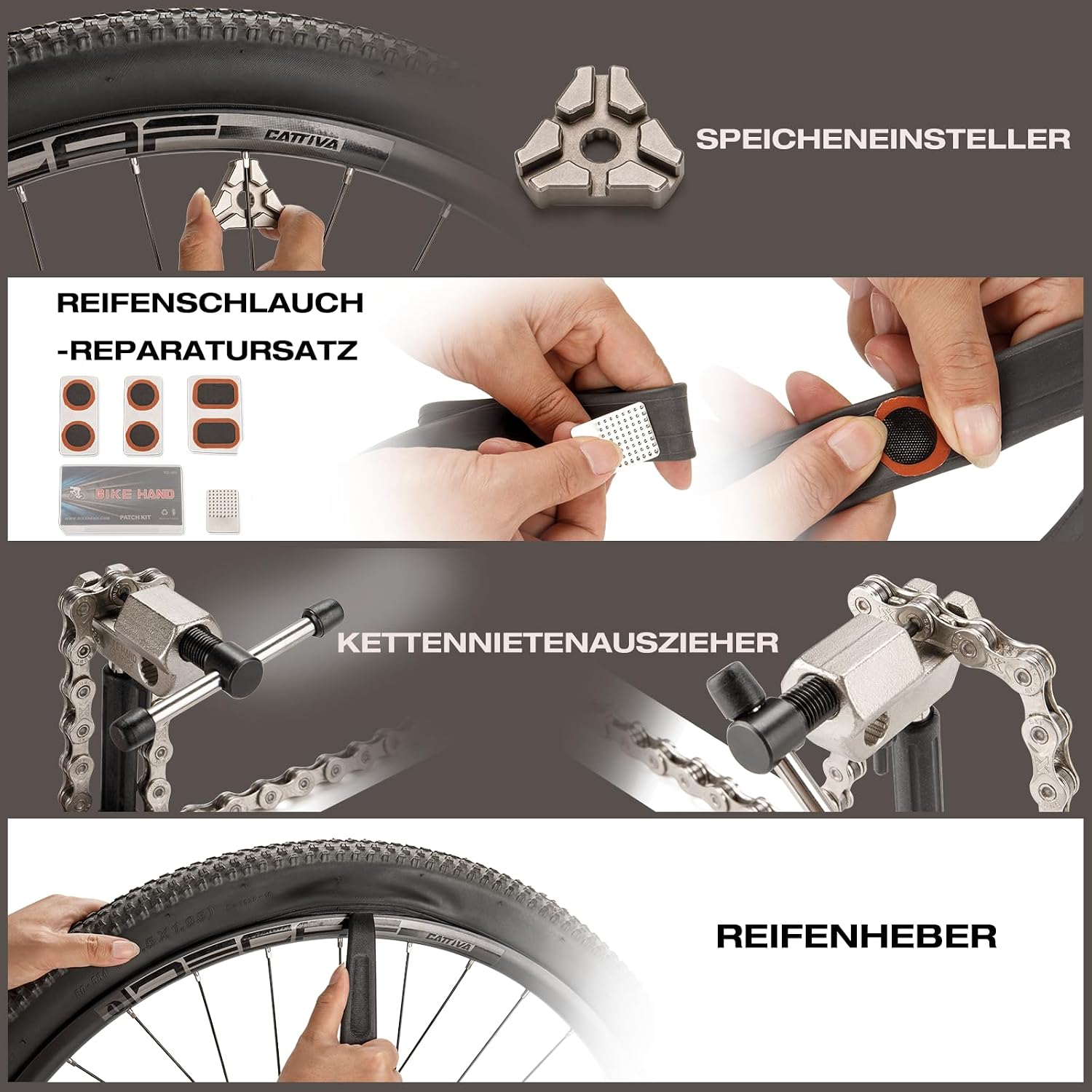 Detalle de Bike Hand Set attrezzi bici 18