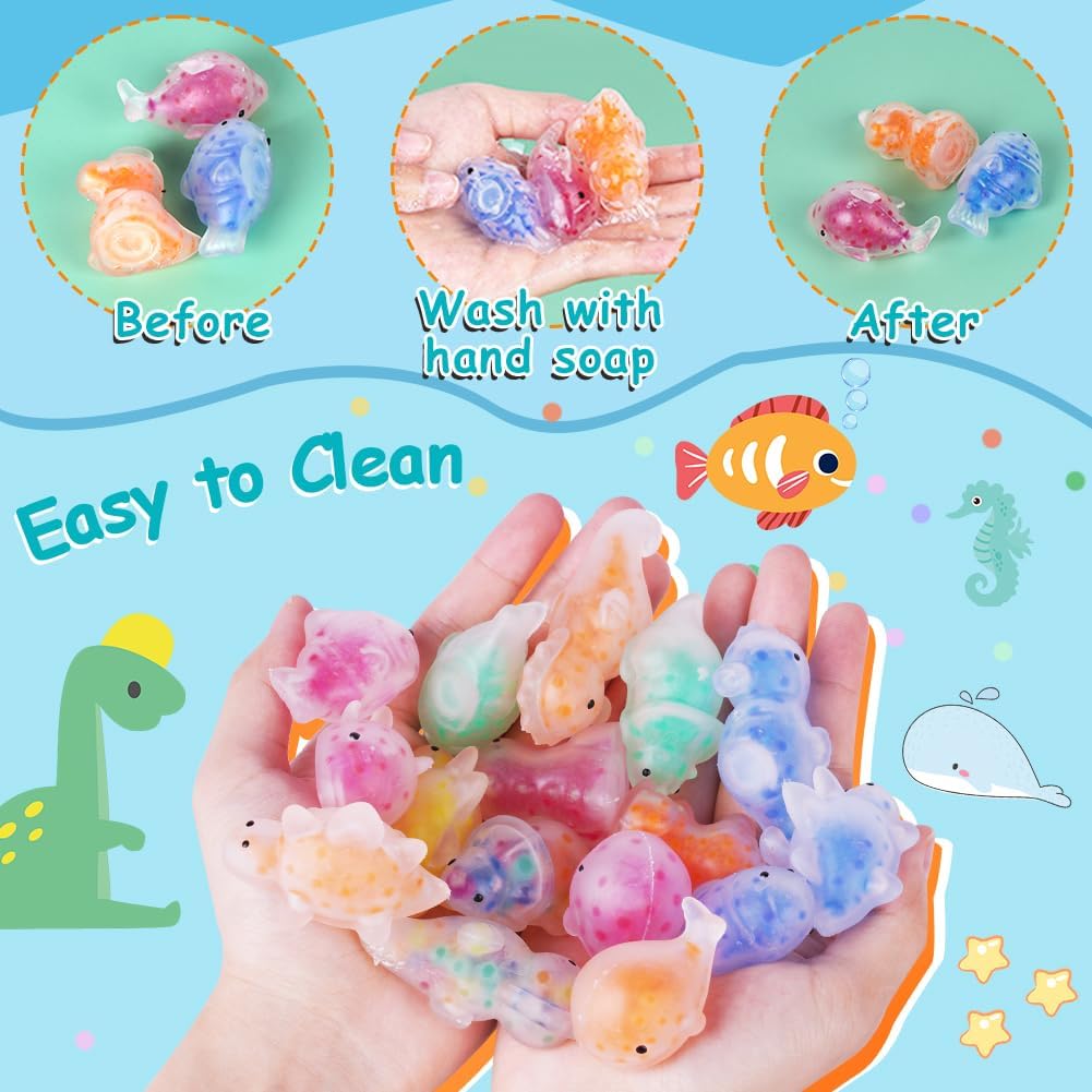 Detalle 2 de Ainiv set da 24 palline squishy con perline d’acqua: antistress sensoriale