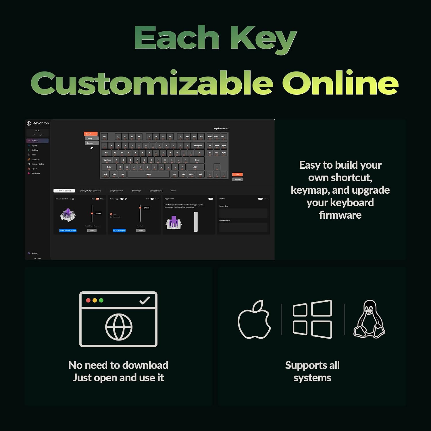 Detalle 2 de Keychron Hall Effect mechanical keyboard