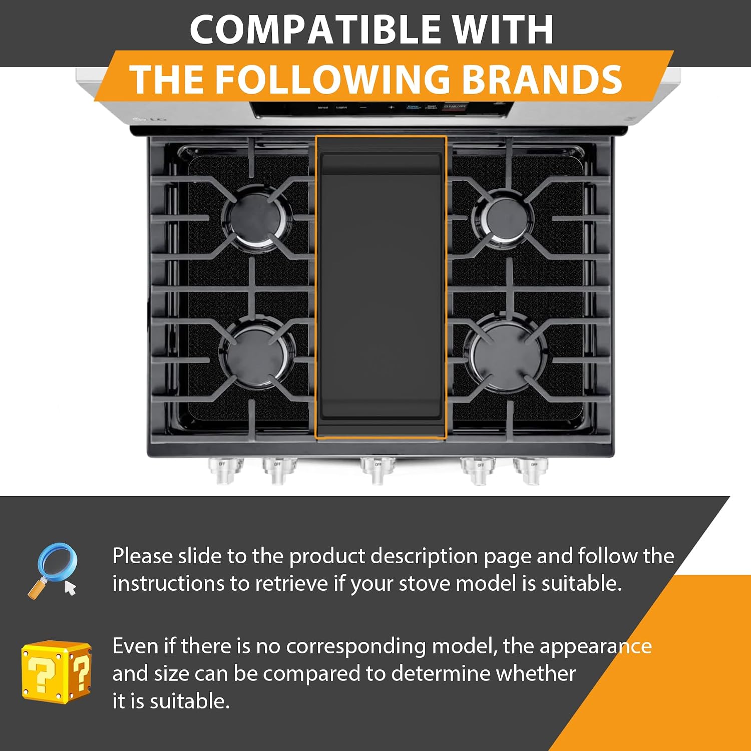 Thumbnail 3 de FlameDuty WB31X24738 Cast-Iron Gas Stove Griddle, 49.5 cm