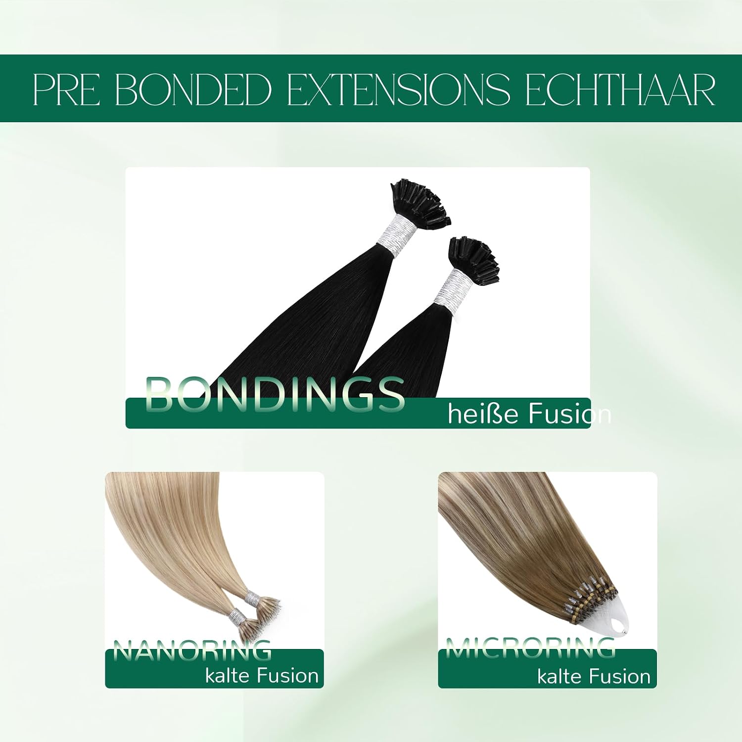 Thumbnail 6 de Easyouth Echthaar Bonding Schwarz 60cm