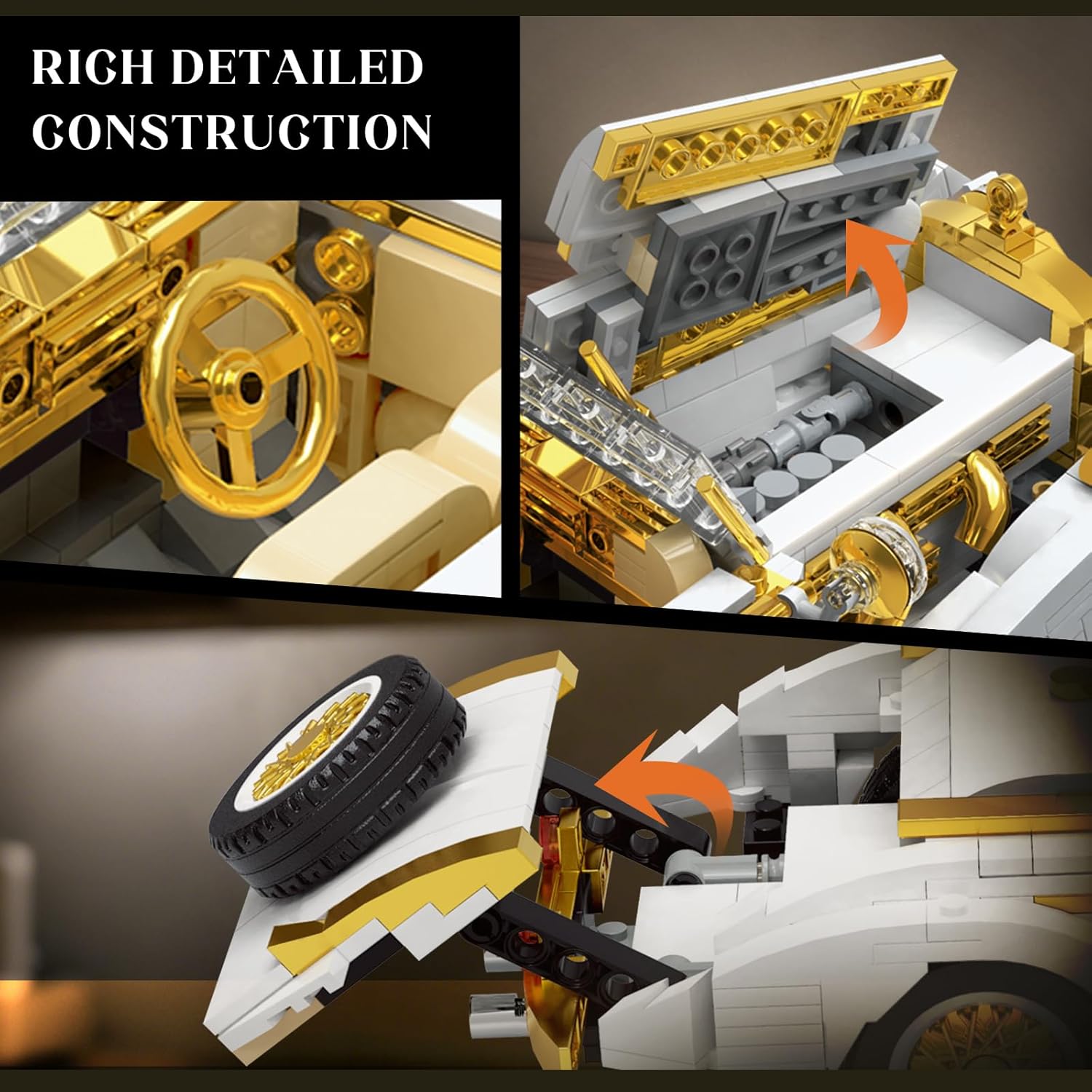 Thumbnail 3 de Mould King WX10003 Voiture rétro télécommandée 868 pièces