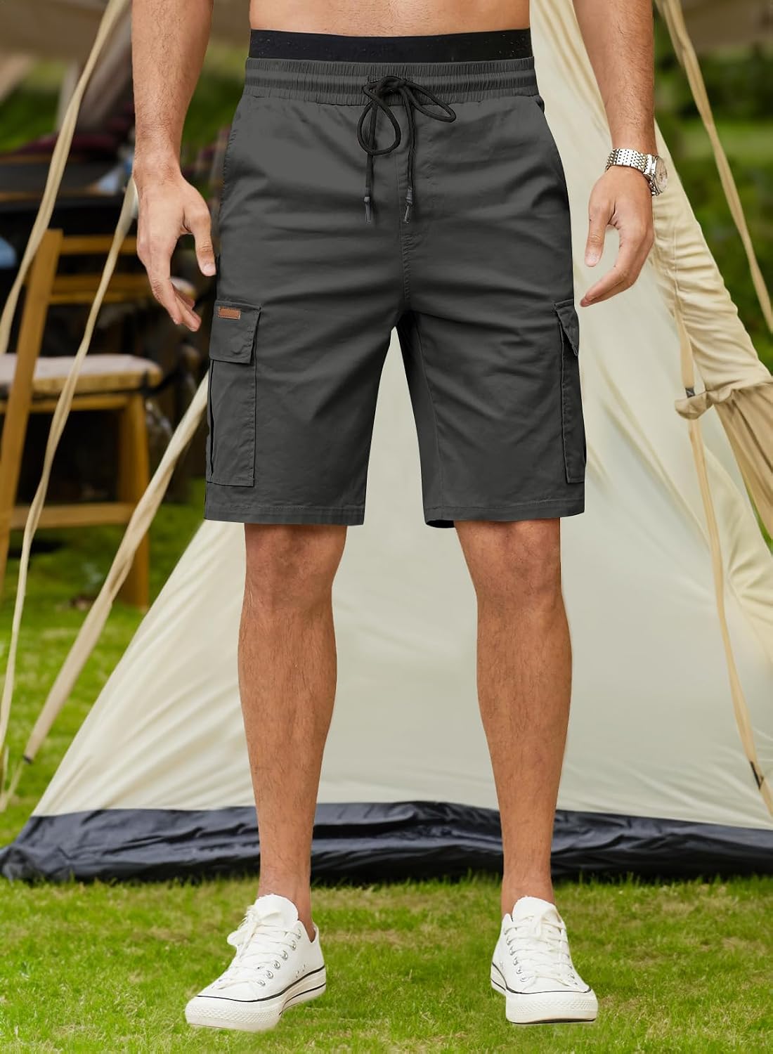 Thumbnail 1 de JMIERR Kurze Hosen Herren Cargo Shorts – vielseitige Freizeithose mit sicheren Taschen